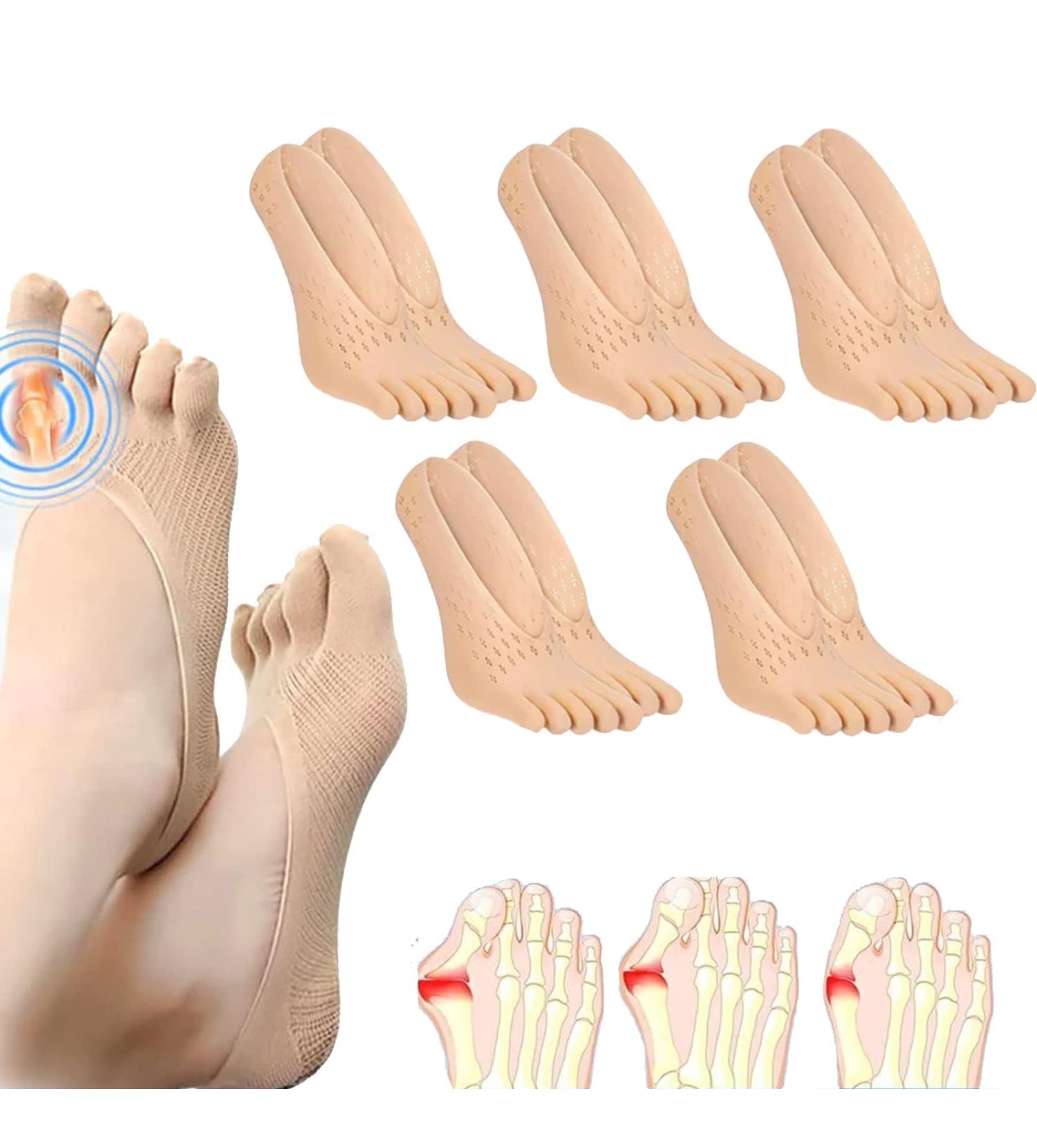 Orthoes Bunion Relief Socks for Women - Projoint Antibunions Health Socks (Flesh-Colored, 5 Pairs) - Buy Online on GoSupps.com