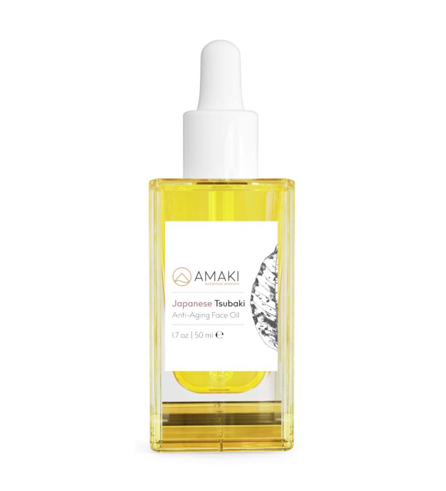 Amaki Japanese Tsubaki Oil: Face Moisturizer for Women - Anti Aging, Hydrating, Gua Sha Oil - 50ml - Buy Online on GoSupps.com