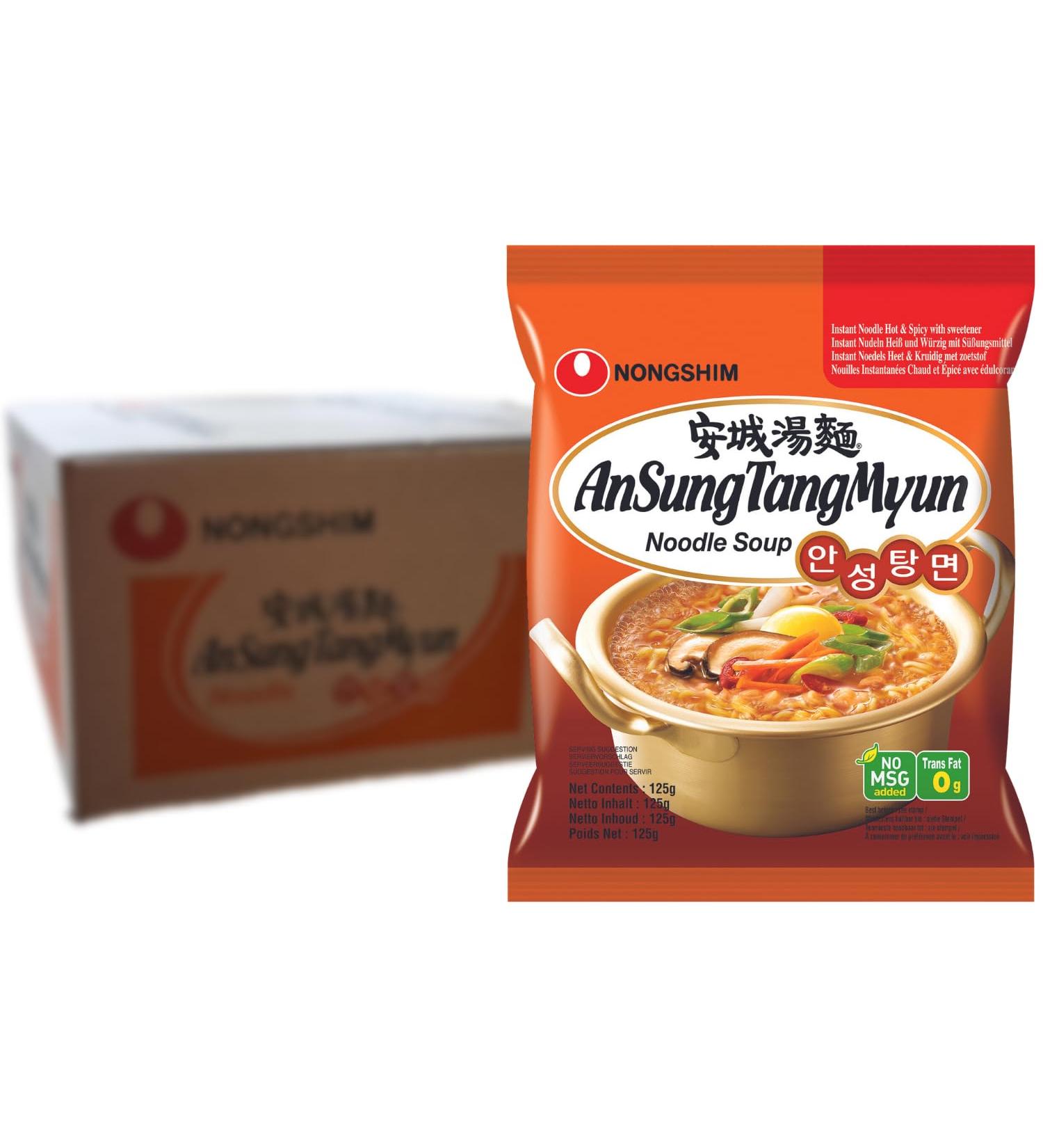 NONGSHIM Instant Noodles Ansungtangmyun - 20 Pack (125g Each) | Authentic Korean Flavor | International Shipping Available - Buy Online on GoSupps.com