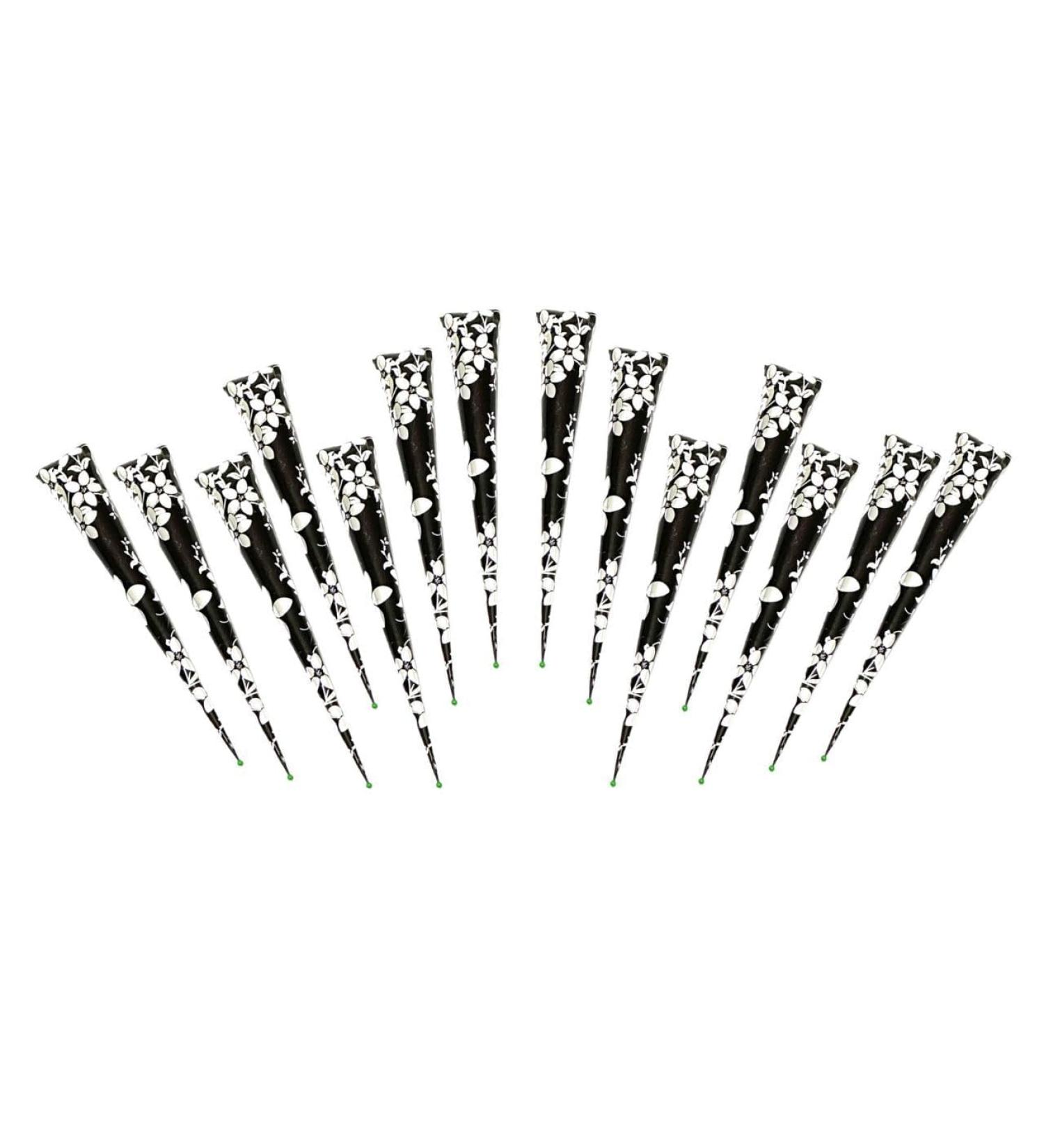 Decent | Pack Of 14 Pcs Cone 100% Natural Organic Henna Cone Ready to Use Paste Hair Color Hair Dye Cones Reddish Brown Color | 11.86 Ounces brown 0.85 Ounce (Pack of 14)