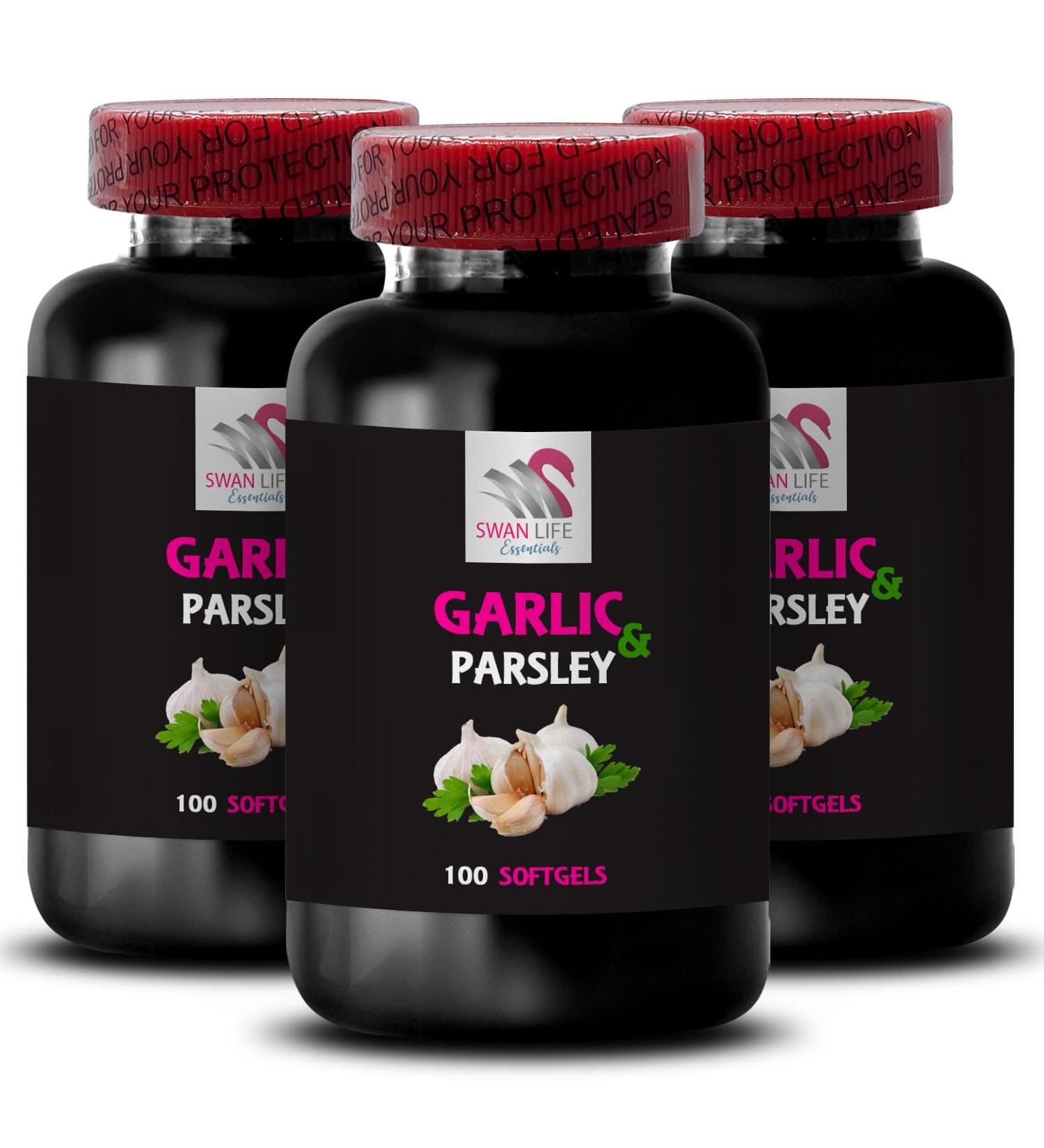 GARLIC AND PARSLEY ODORLESS - odorless garlic and parsley capsules garlic and parsley herbal supplement plant-based support odorless capsule organic daily wellness clean lifestyle choice 3Bot - Buy Online on GoSupps.com