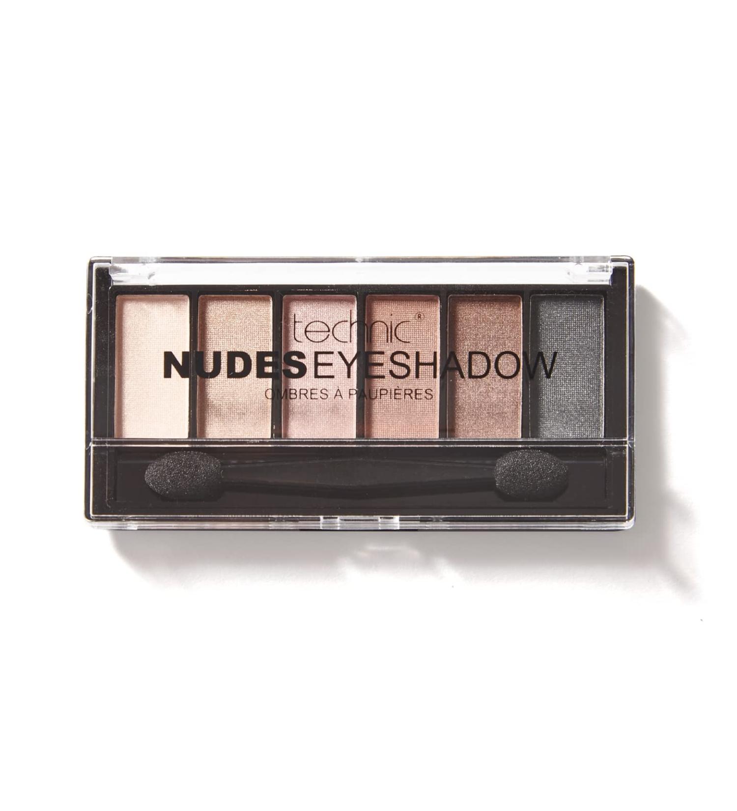 Technic Nudes Eyeshadow Palette - 6 Long Lasting Shimmer Shades for Natural Glam Makeup - 7.2g Pack - Buy Online on GoSupps.com