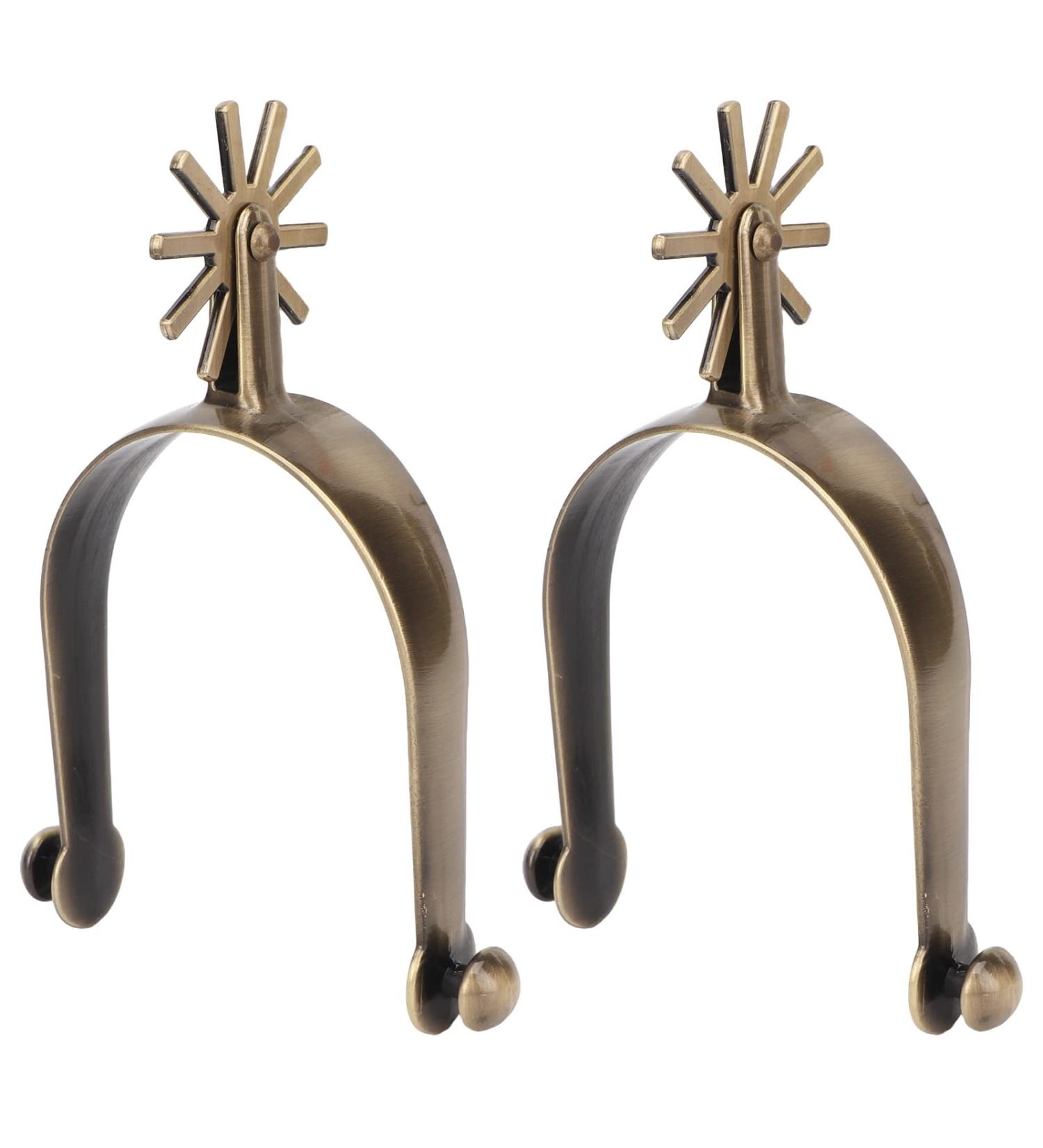 ZJchao Salmue Horse Spurs West Cowboy Horse Boot Spurs Decoration Western Spurs Rust Proof Toxic Free Vintage Zinc Alloy Horse Spurs with Gear for Men - Buy Online on GoSupps.com