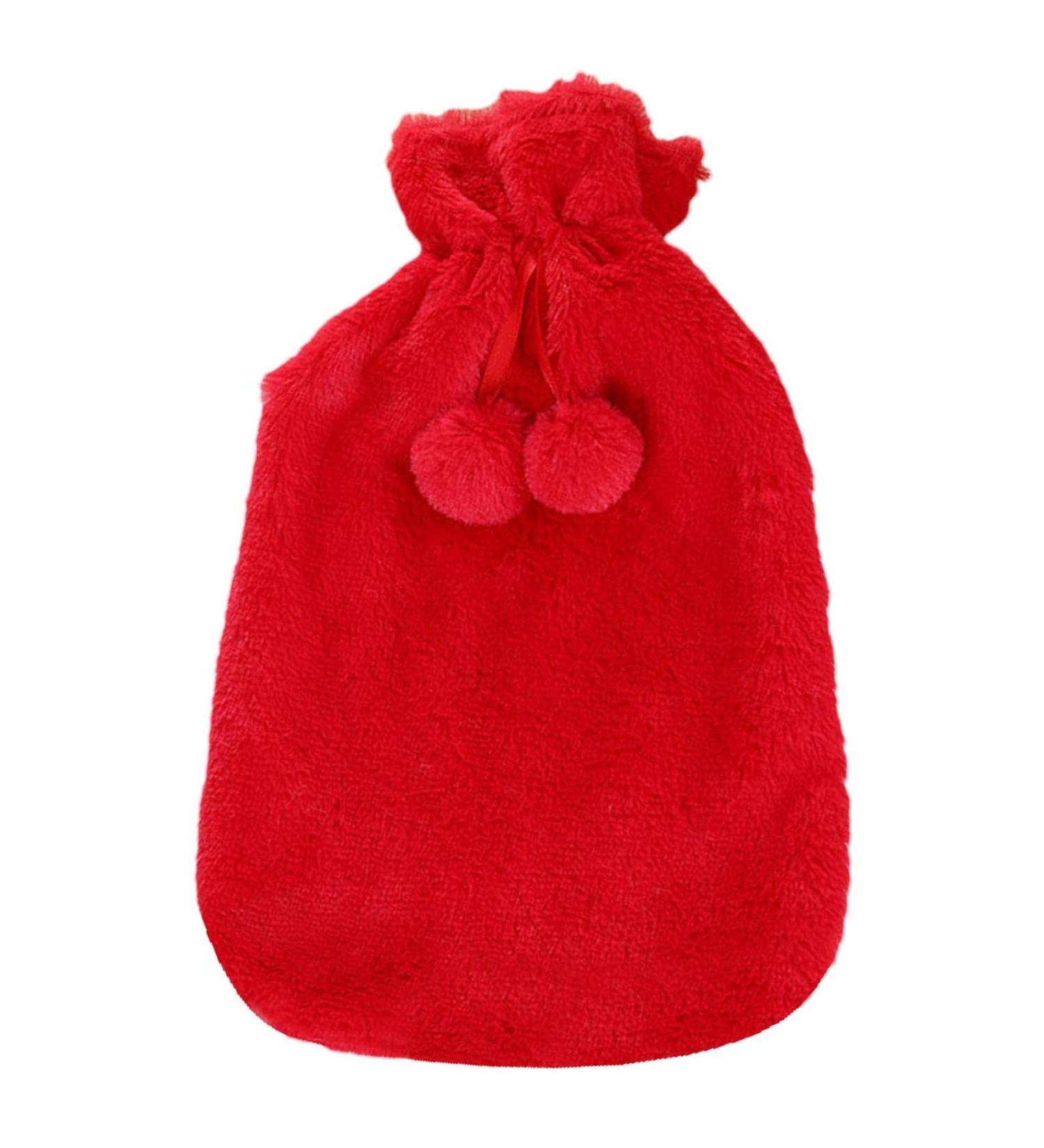 Voiakiu 2L Heat Bottle Covers - Ultra-High Plush Fur - Winter Warmer for Women & Children - Red | International Shipping Available - Buy Online on GoSupps.com