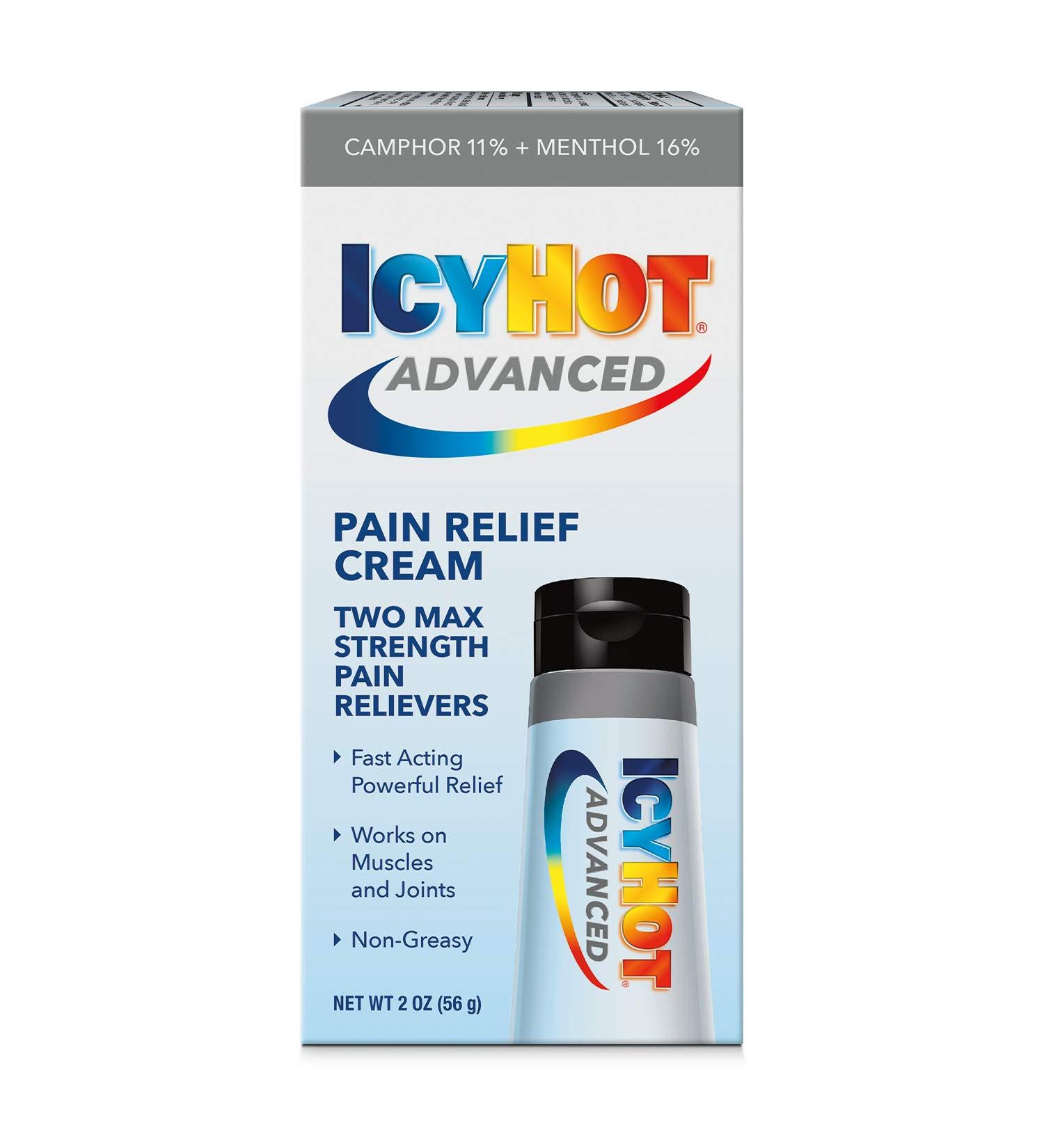 Icy Hot Advanced Relief Pain Cream - 2oz Tube | Fast-Acting Pain Relief - Buy Online on GoSupps.com