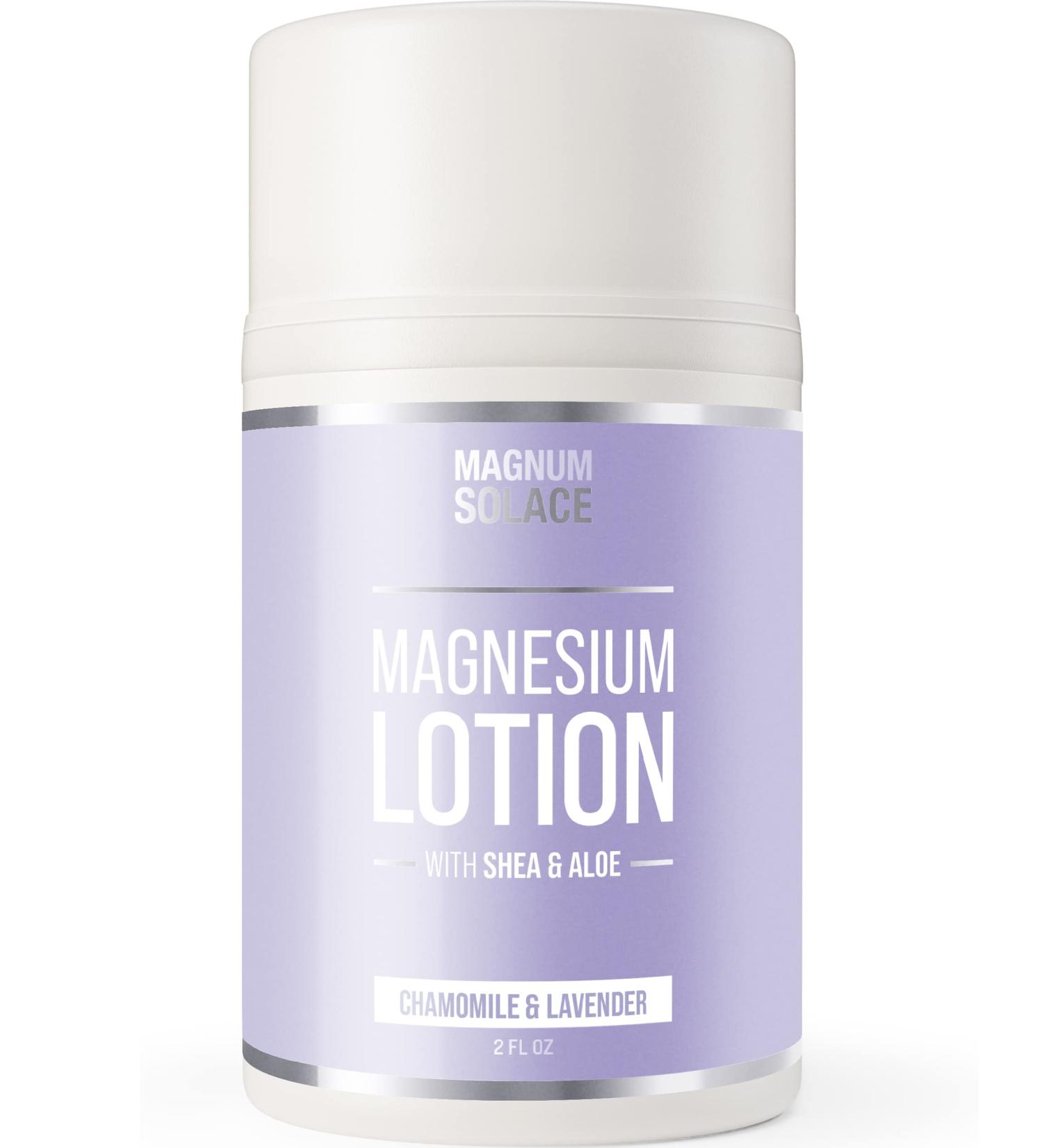 Chamomile Lavender Magnesium Lotion with Shea Butter for Legs - Natural Alternative to Cream - Buy Online on GoSupps.com