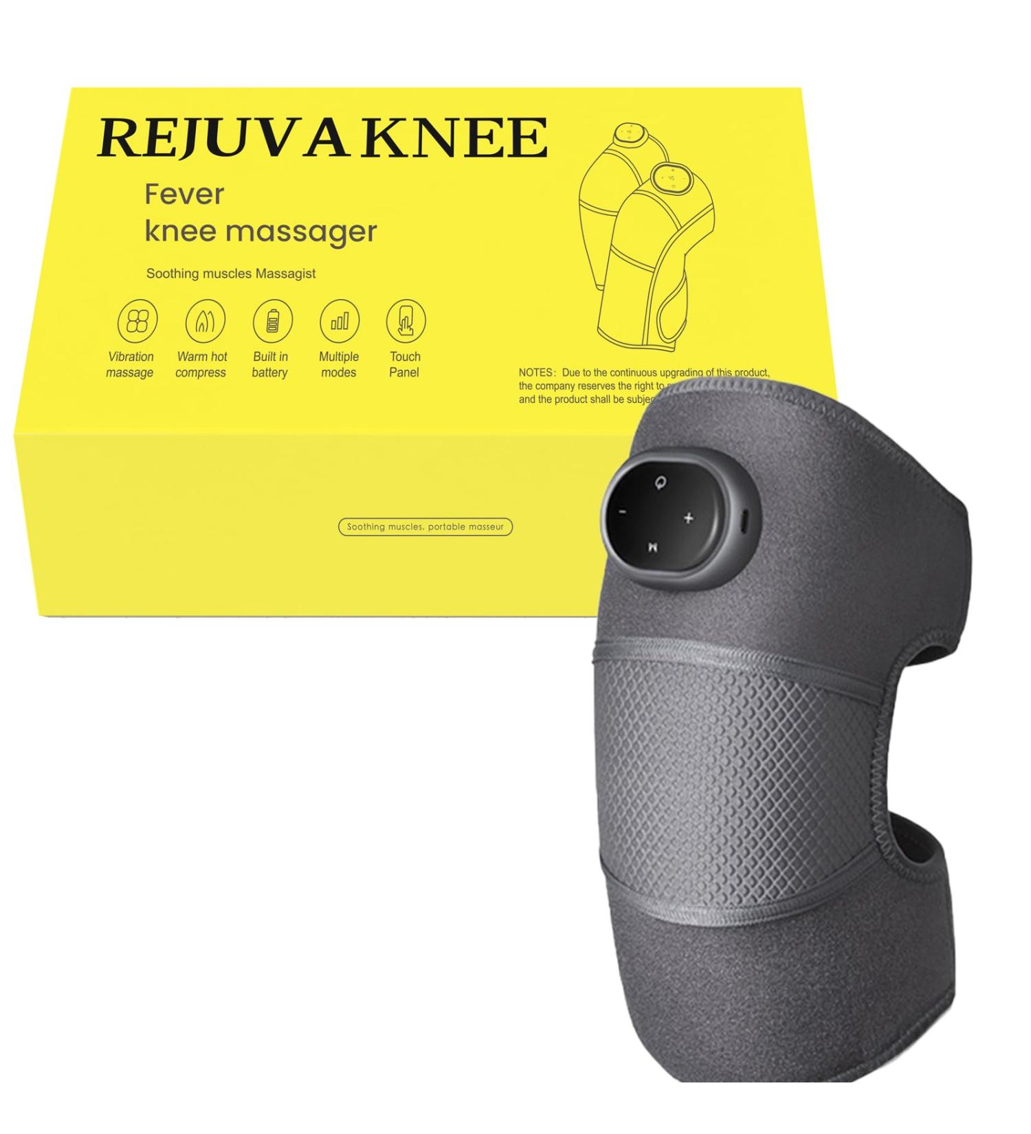 Rejuvaknee Advanced Knee Relief Massager Multi-functional Heated Device | 5 Heating & 3 Massage Modes for Joint Pain Relief | Grey - Buy Online on GoSupps.com
