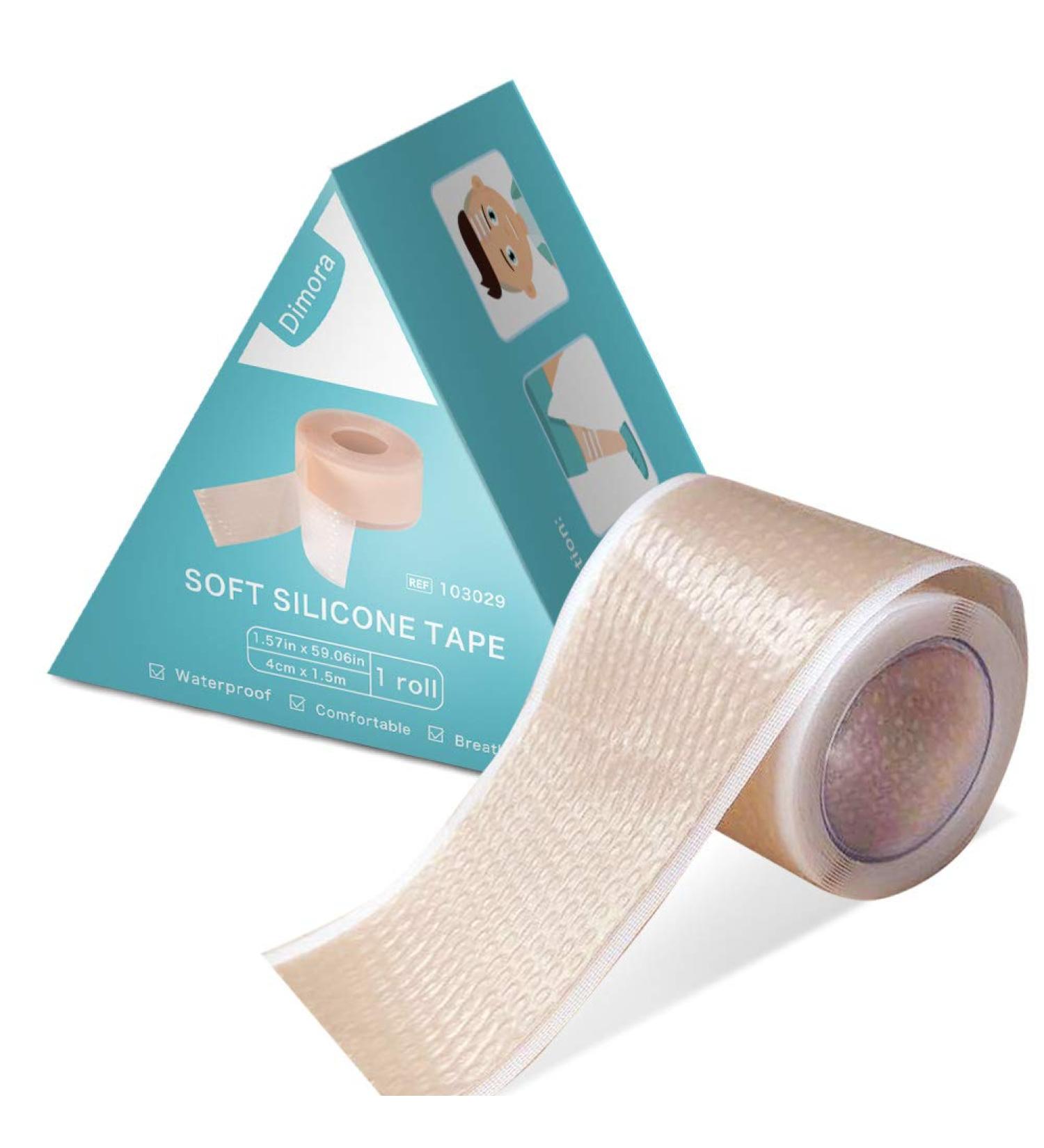 Dimora Soft Waterproof Silicone Medical Tape 1.6in x 59in - Easy Tear Design, Comfortable & Breathable - Pain-Free Removal, No Residue - 1 Roll - Buy Online on GoSupps.com