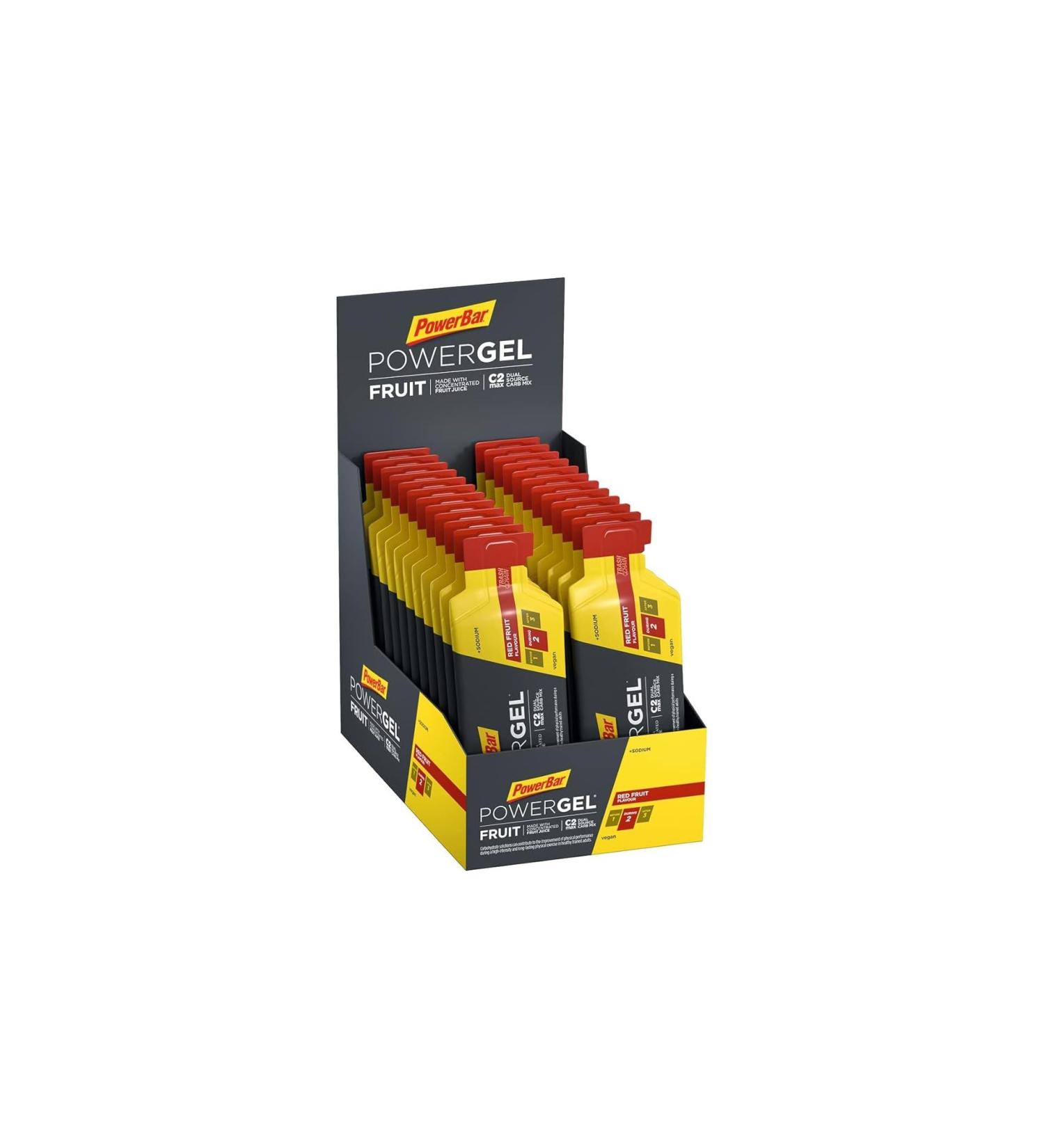 PowerBar PowerGel Fruit - High Carb Energy Gel with C2MAX Red Fruit Flavor - 24x41g Pack for Optimal Performance - Buy Online on GoSupps.com