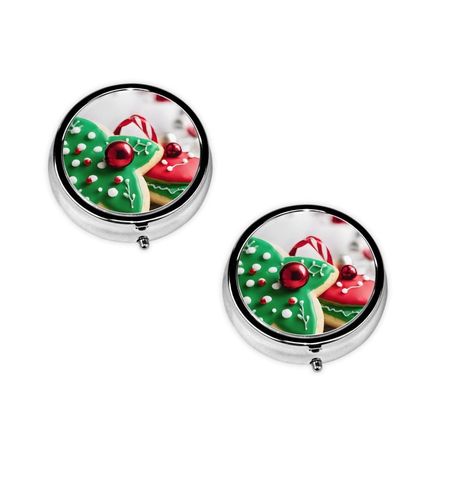 Gingerbread Man Candy Pill Box | 3 Compartment Mini Organizer | Portable Travel Medicine & Vitamin Holder - Buy Online on GoSupps.com