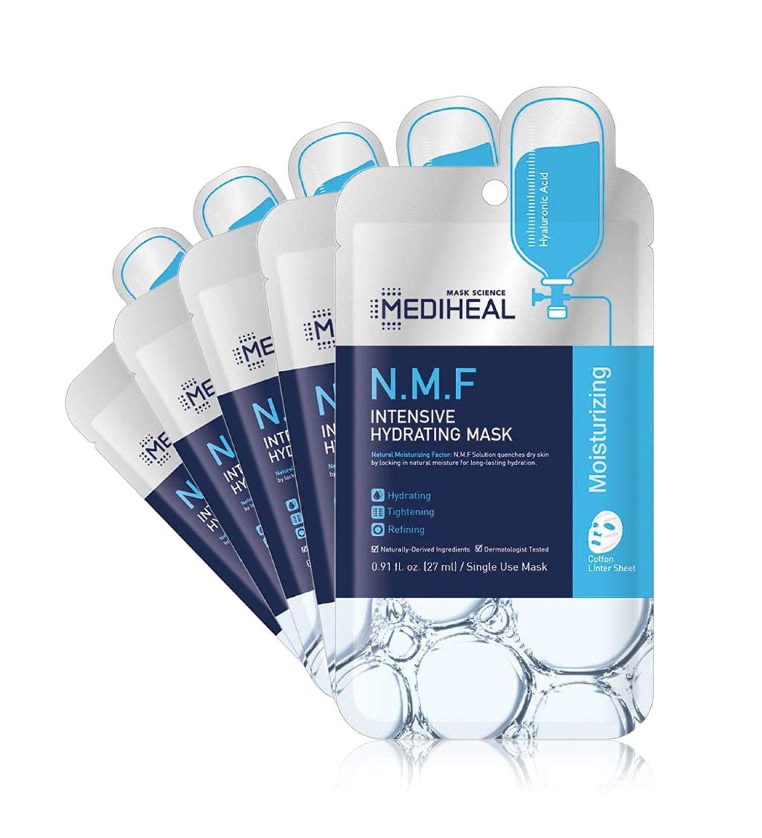 Mediheal N.M.F Intensive Hydrating Beauty Mask - 5 Sheets (27ml Each) | Deep Moisture for Radiant Skin - Buy Online on GoSupps.com