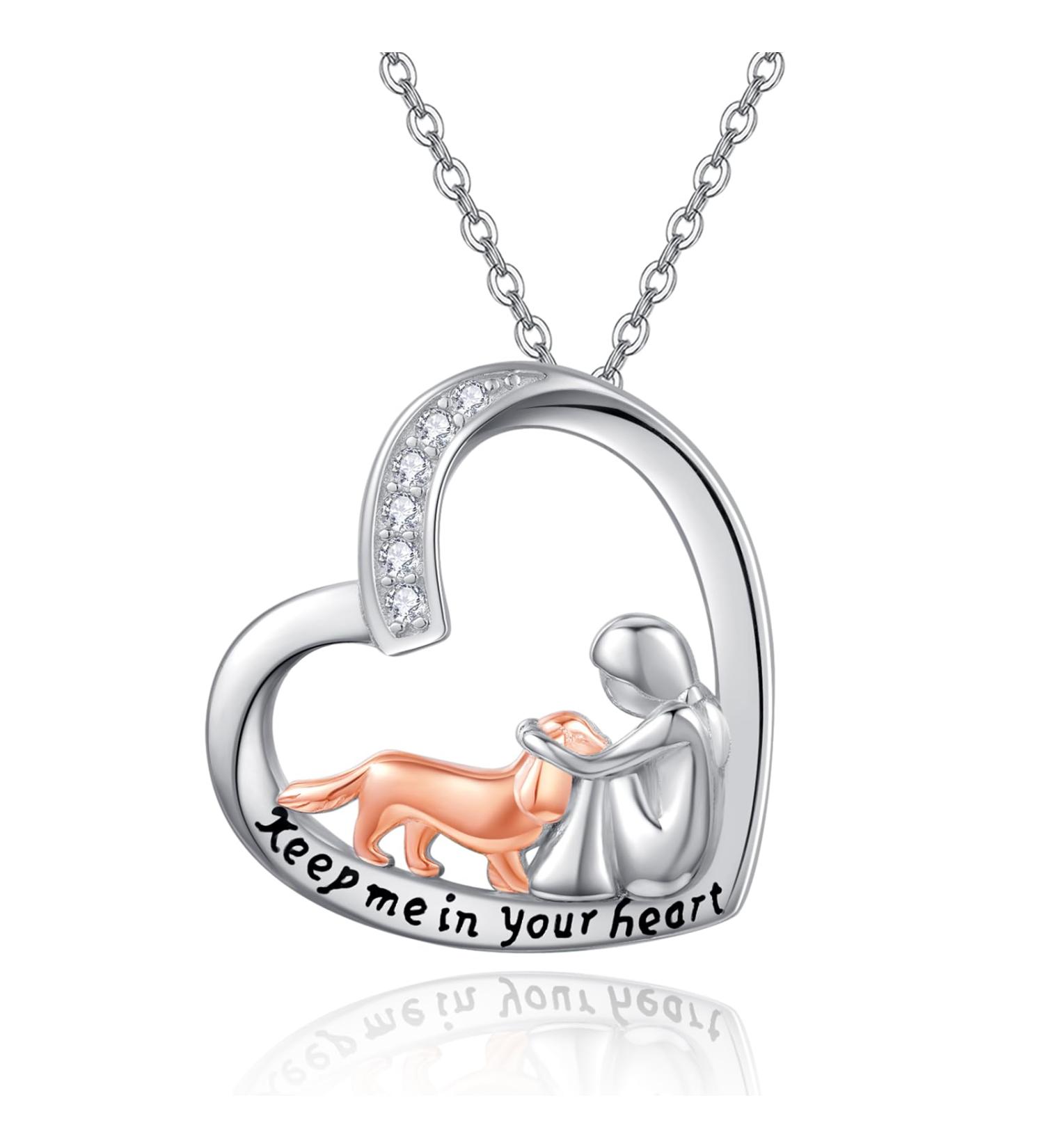 925 Sterling Silver Dog Chain Necklace with Crystals | Chenghong Dog Jewelry for Dog Lovers & Cocker Spaniel Gifts - Buy Online on GoSupps.com