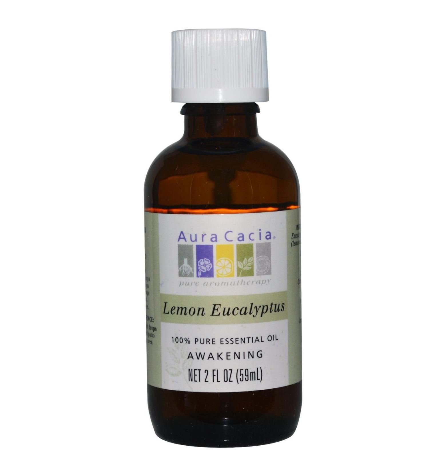 Aura Cacia Aromatherapy Lemon Eucalyptus Essential Oil 2 Oz. Bottle
