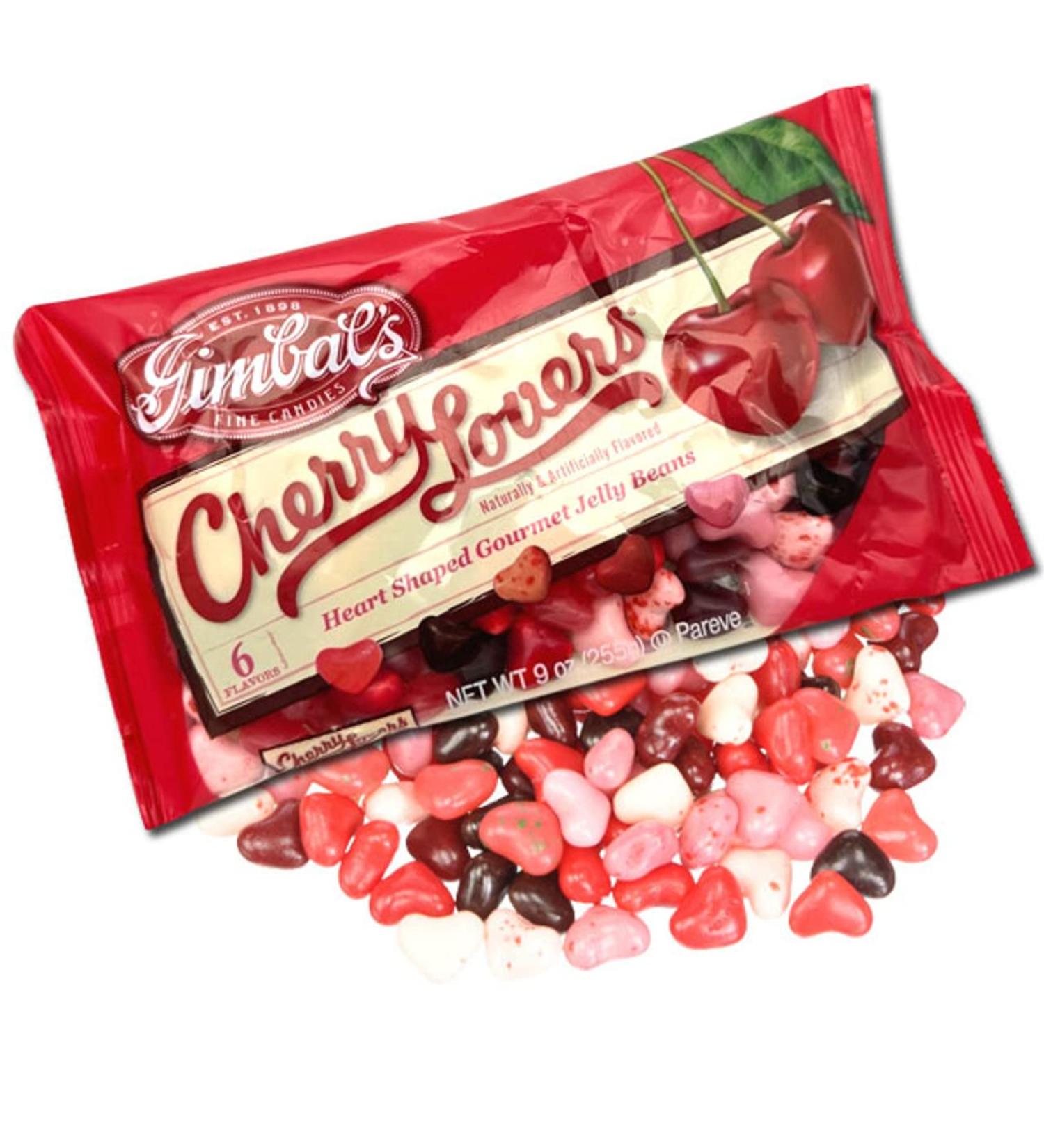 Gimbals Cherry Lovers Valentines Day Jelly Bean Hearts 9oz 255g