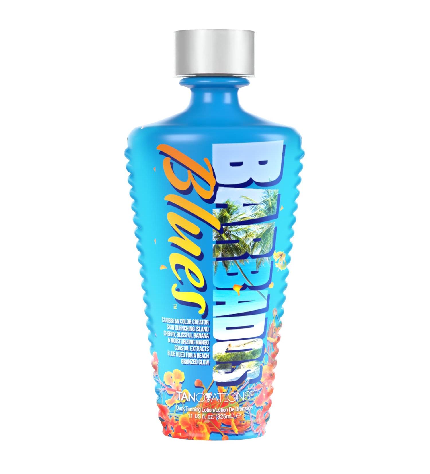Tanovations Barbados Blues Tanning Lotion - Caribbean Color Creator with Island Cherry, Banana, and Mango Extracts - 11 oz - Buy Online on GoSupps.com