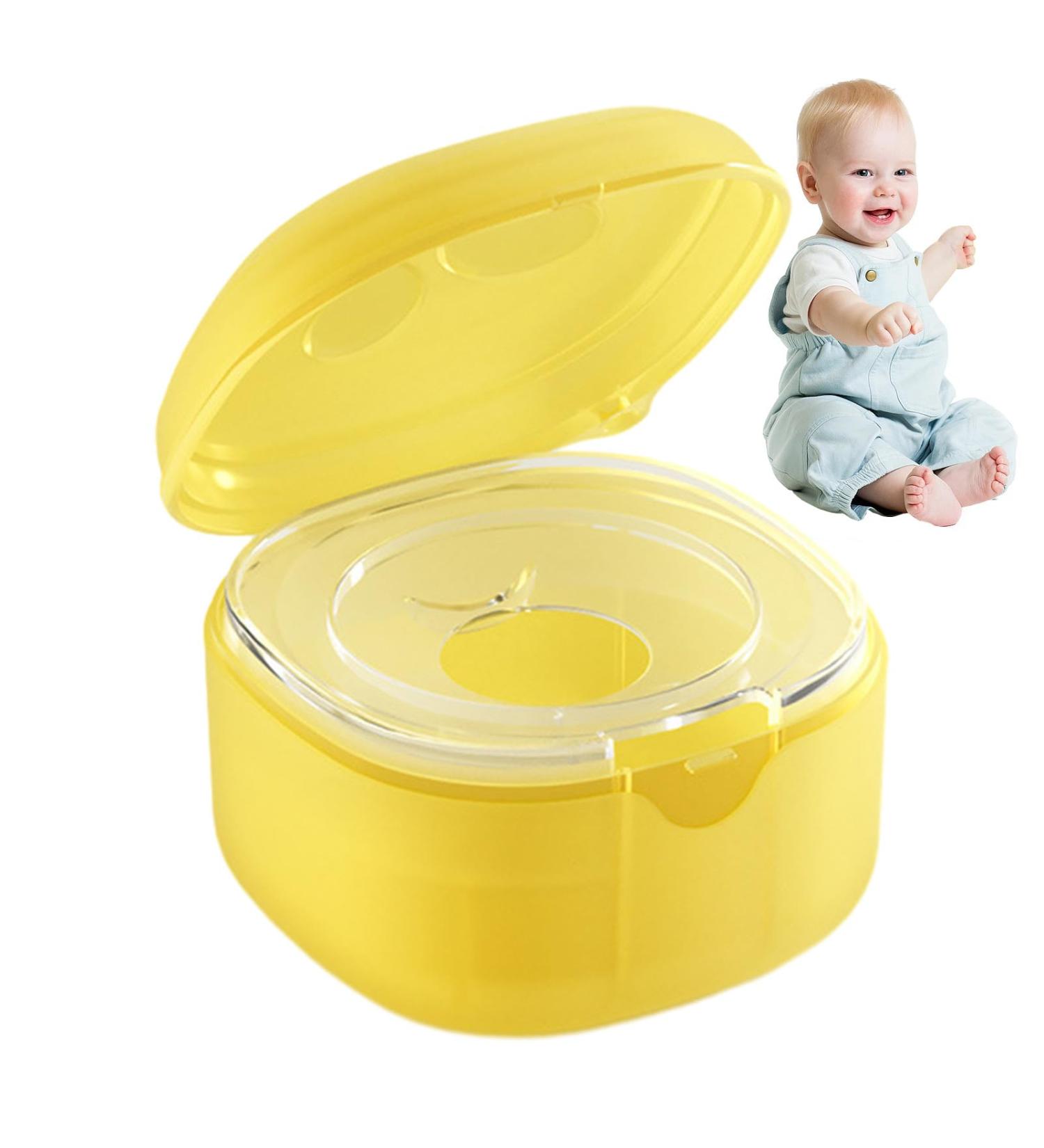 JPSDOWS Pacifier Holder Etui | Stylish Universal Pacifier Clips Box & Storage Bag - Portable Yellow Pacifier Organizer - Buy Online on GoSupps.com