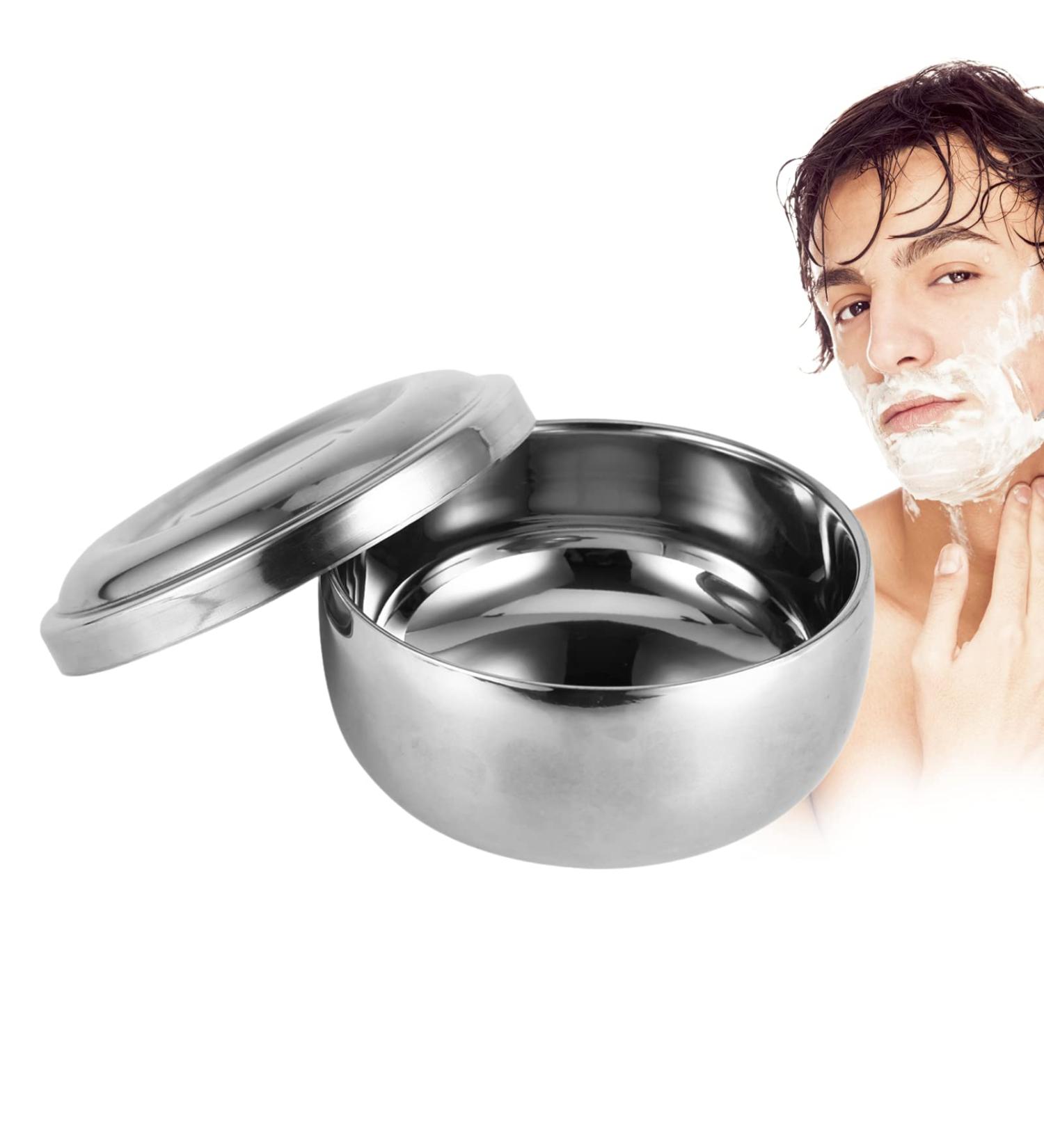 FILFEEL Shaving Bowl with Lid - Silver Metal Men s Wet Shaving Soap Mug | Premium Facial Care Tool for Smooth Shaving - Buy Online on GoSupps.com