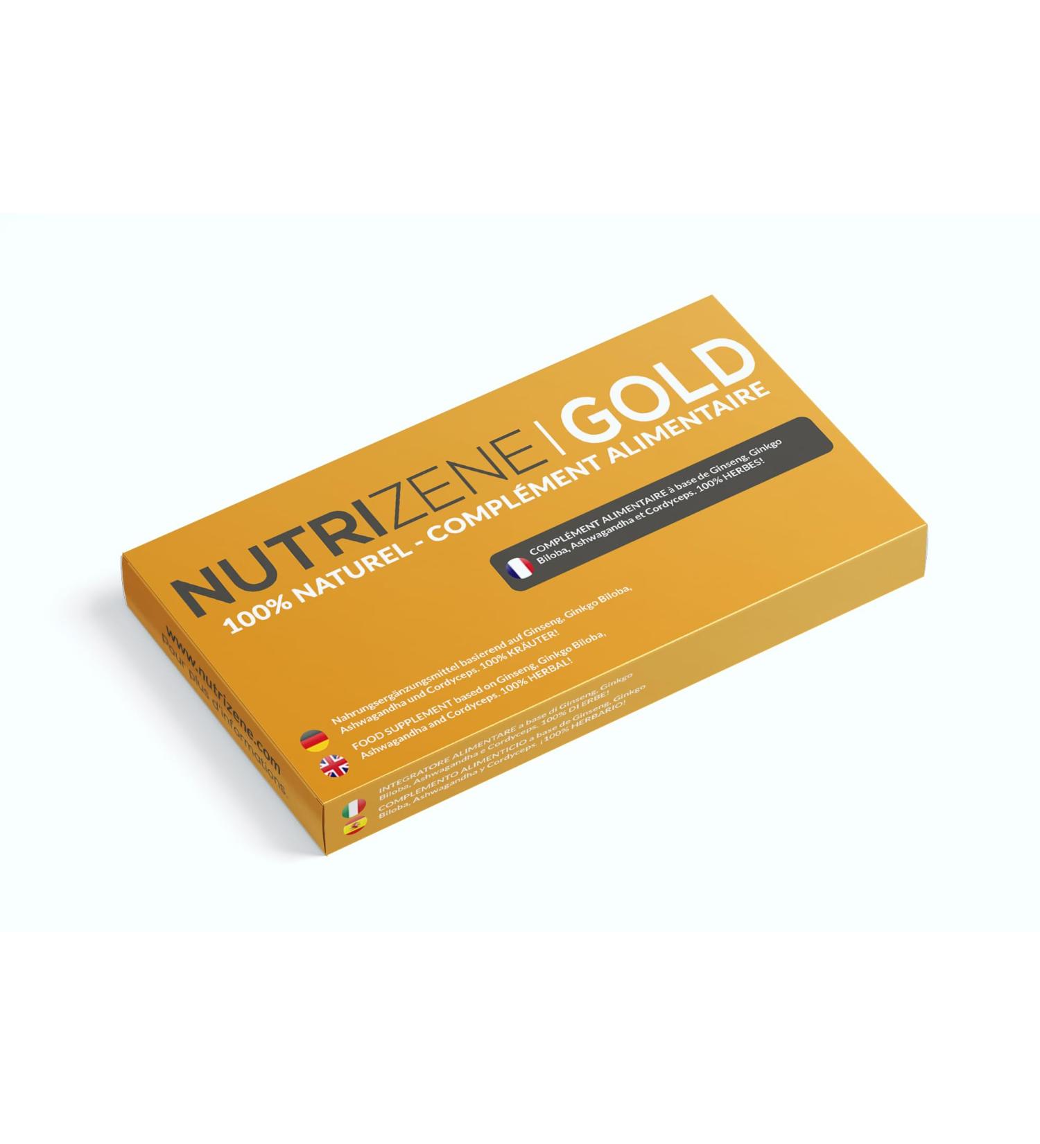 NUTRIZENE GOLD - Ultimate Performance Enhancing Dietary Supplement for Men - New Safe Effective and 100% Natural Supplement - 12 Capsules - Buy Online on GoSupps.com