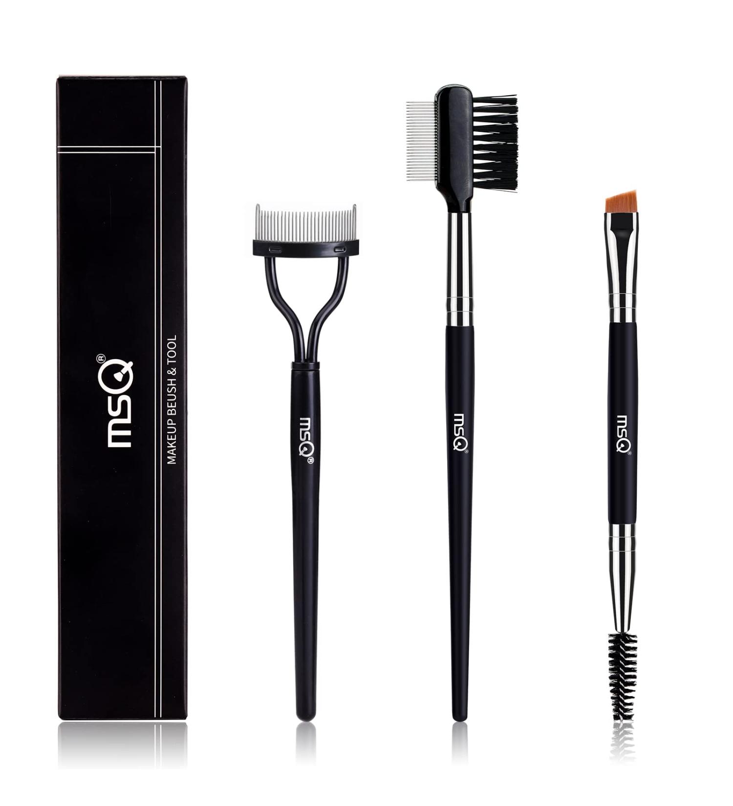 MSQ Eyebrow Brush & Eyelash Separator Set | Professional Eye Makeup Tools (3 Pieces) - Ideal for Perfect Brows & Lashes | International Shipping - Buy Online on GoSupps.com