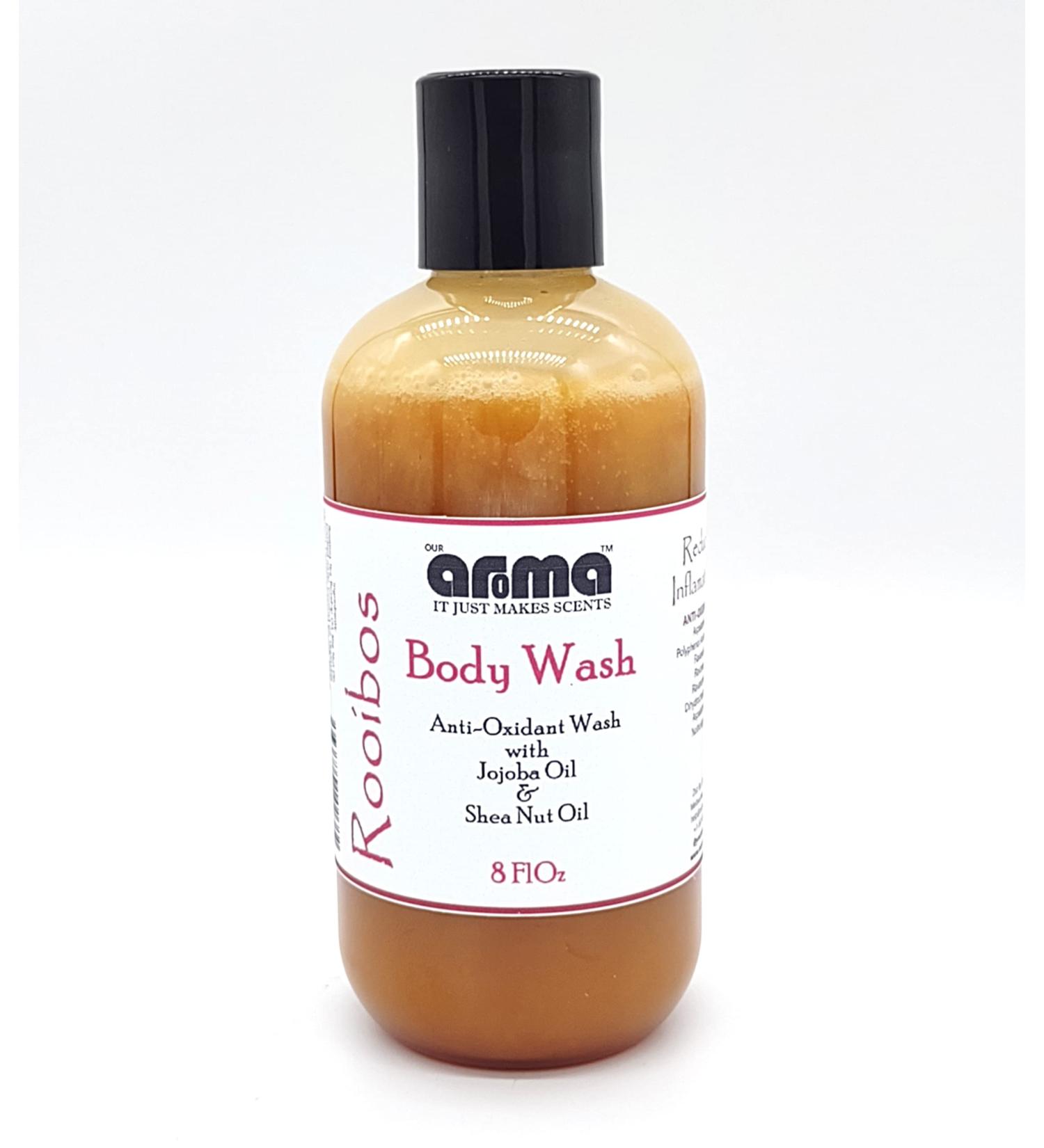 Our Aroma Rooibos Tea Infused Shower Gel - Body Wash with Jojoba & Shea Nut Oil for Men and Women - Buy Online on GoSupps.com