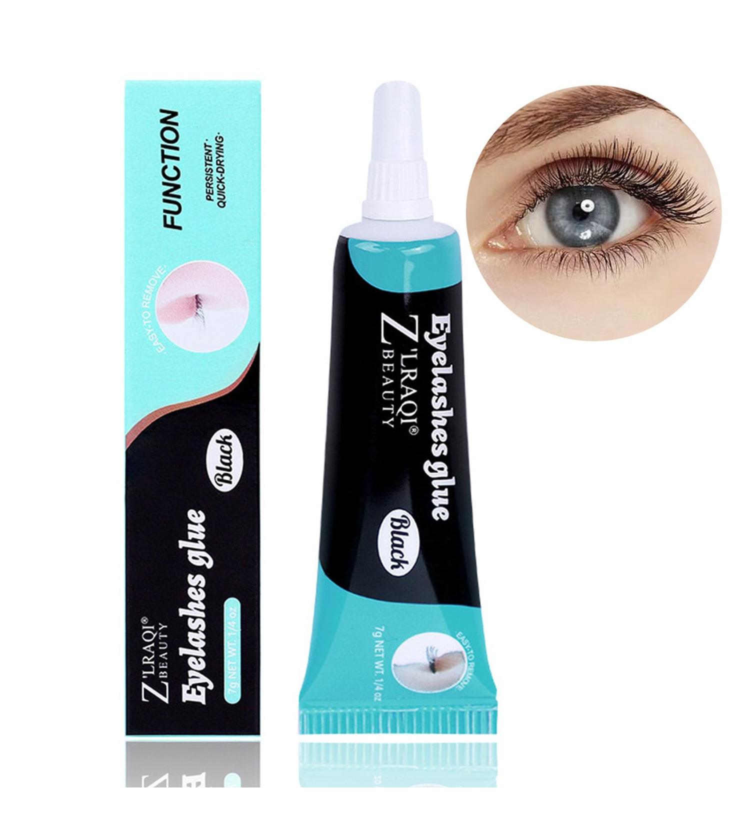 Buy Black Eyelash Glue - Long Lasting Waterproof Lash Adhesive for Extensions - Fast Drying Super Strong Hold Easy to Use - Buy Online on GoSupps.com