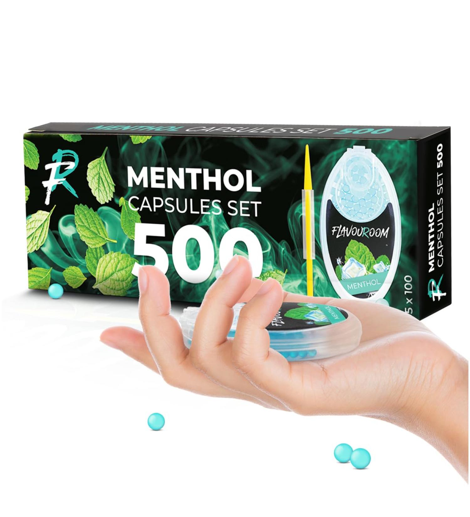 Flavoroom Aroma Click - 500 Premium Menthol Balls | Intense Flavor in Practical Box | Easy DIY Menthol Filter Experience - Buy Online on GoSupps.com