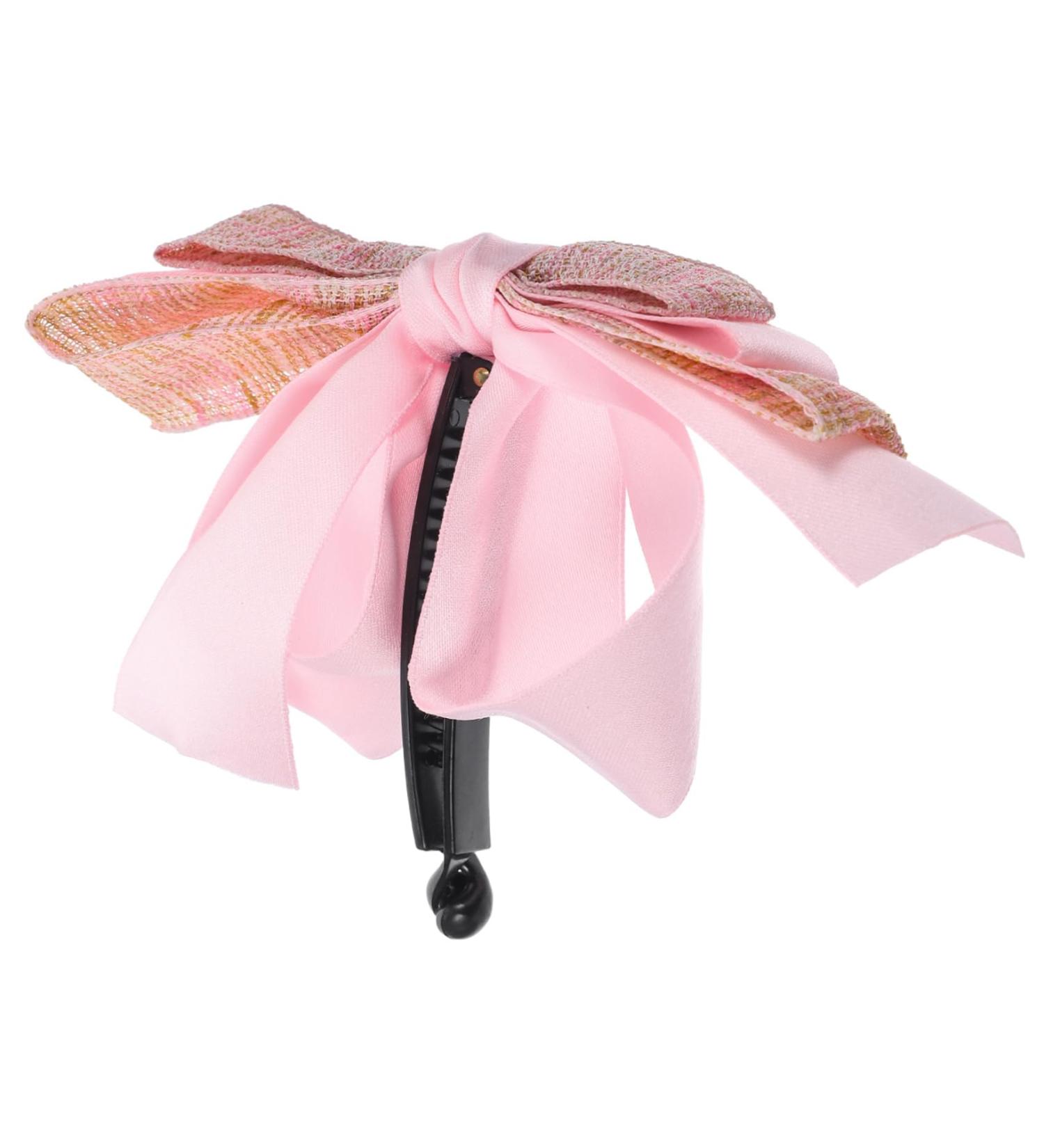 Banana Clip Fishtail Holder French Clincher Combs Banana Bow Clip Bow Clip for Women Miss Plastic Curlers Hair - Buy Online on GoSupps.com