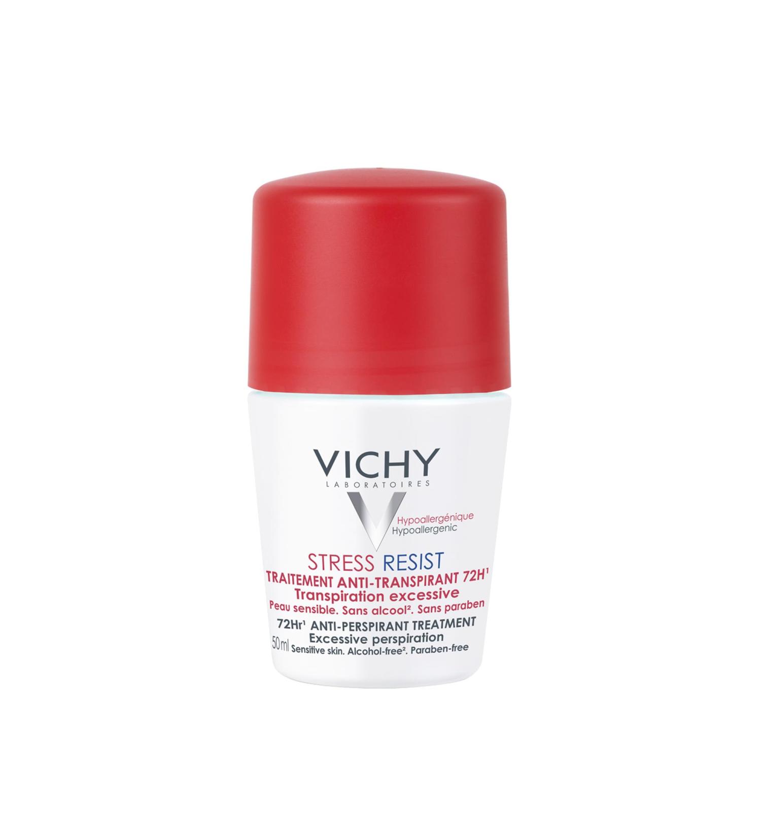 Vichy 72HR Stress Resist Roll-On Anti-Perspirant for Sensitive Skin 50ml Unscented 50 ml (Pack of 1)