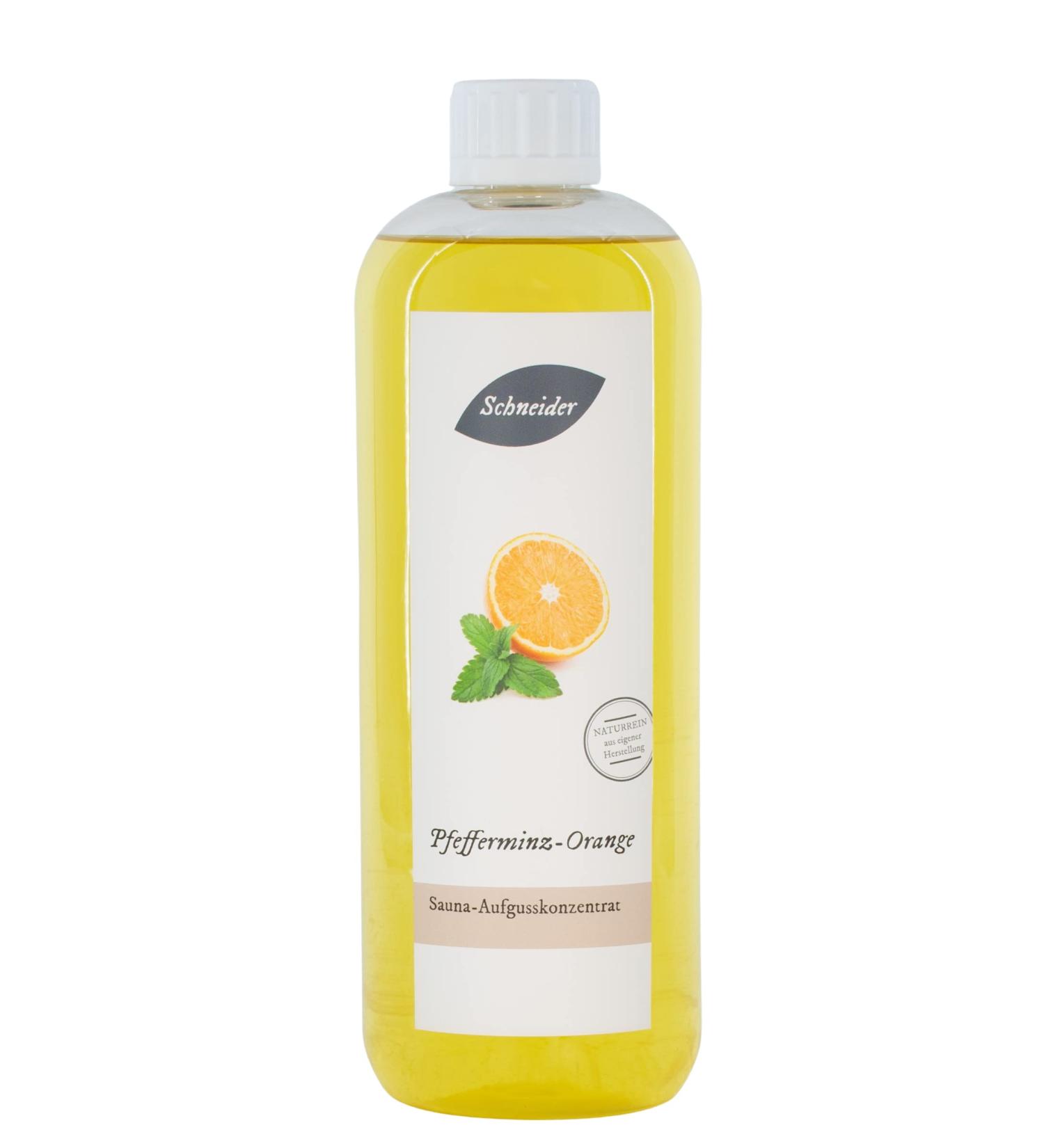 Saunabedarf Schneider Infusion Concentrate - Peppermint-Orange 1000ml | Premium Sauna Experience - Buy Online on GoSupps.com