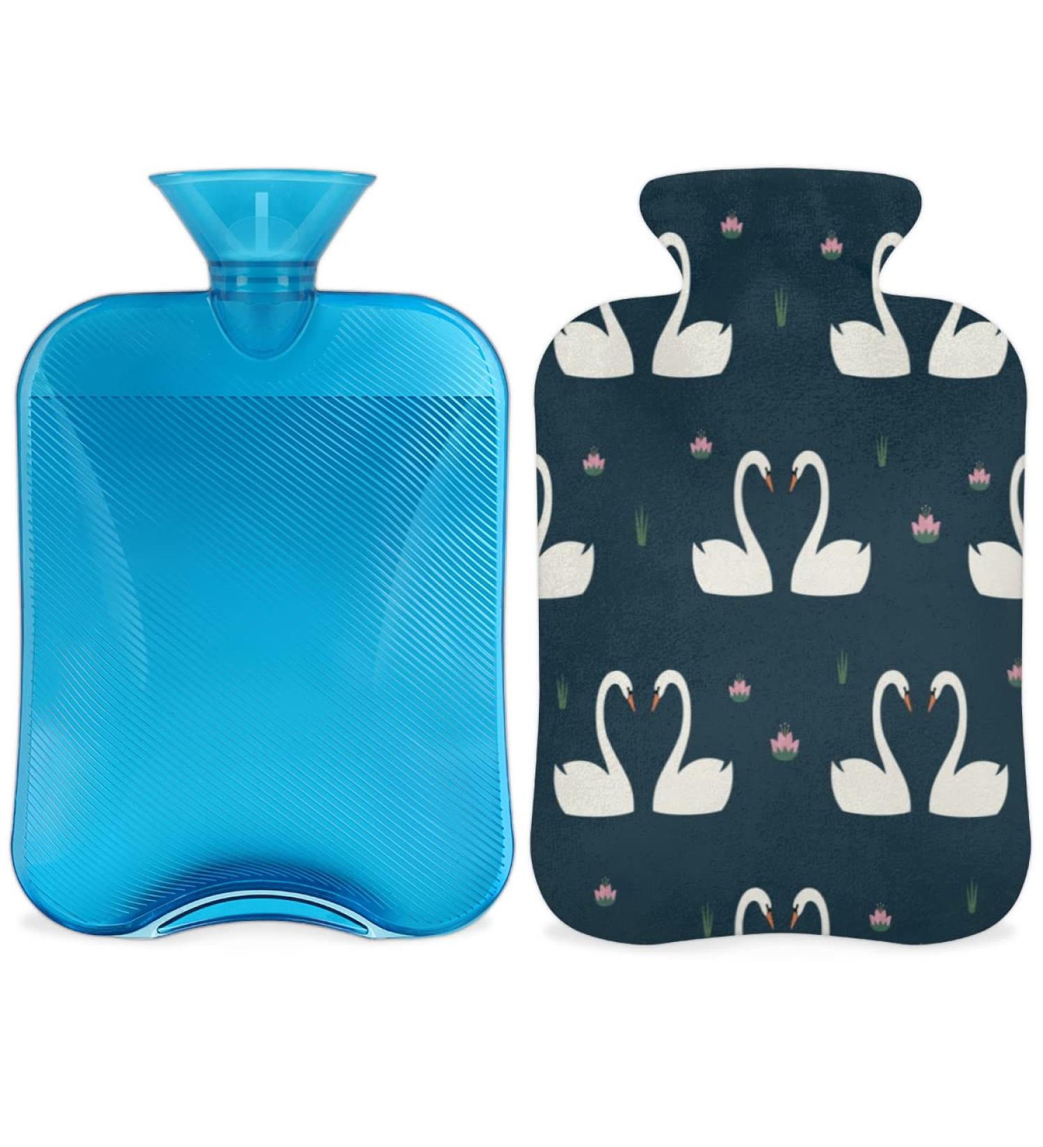 2L Swan Flower Hot Water Bottle - Pain Relief for Menstrual Cramps | PVC Heat & Ice Therapy | Warmers for Feet & Hands - International Shipping - Buy Online on GoSupps.com