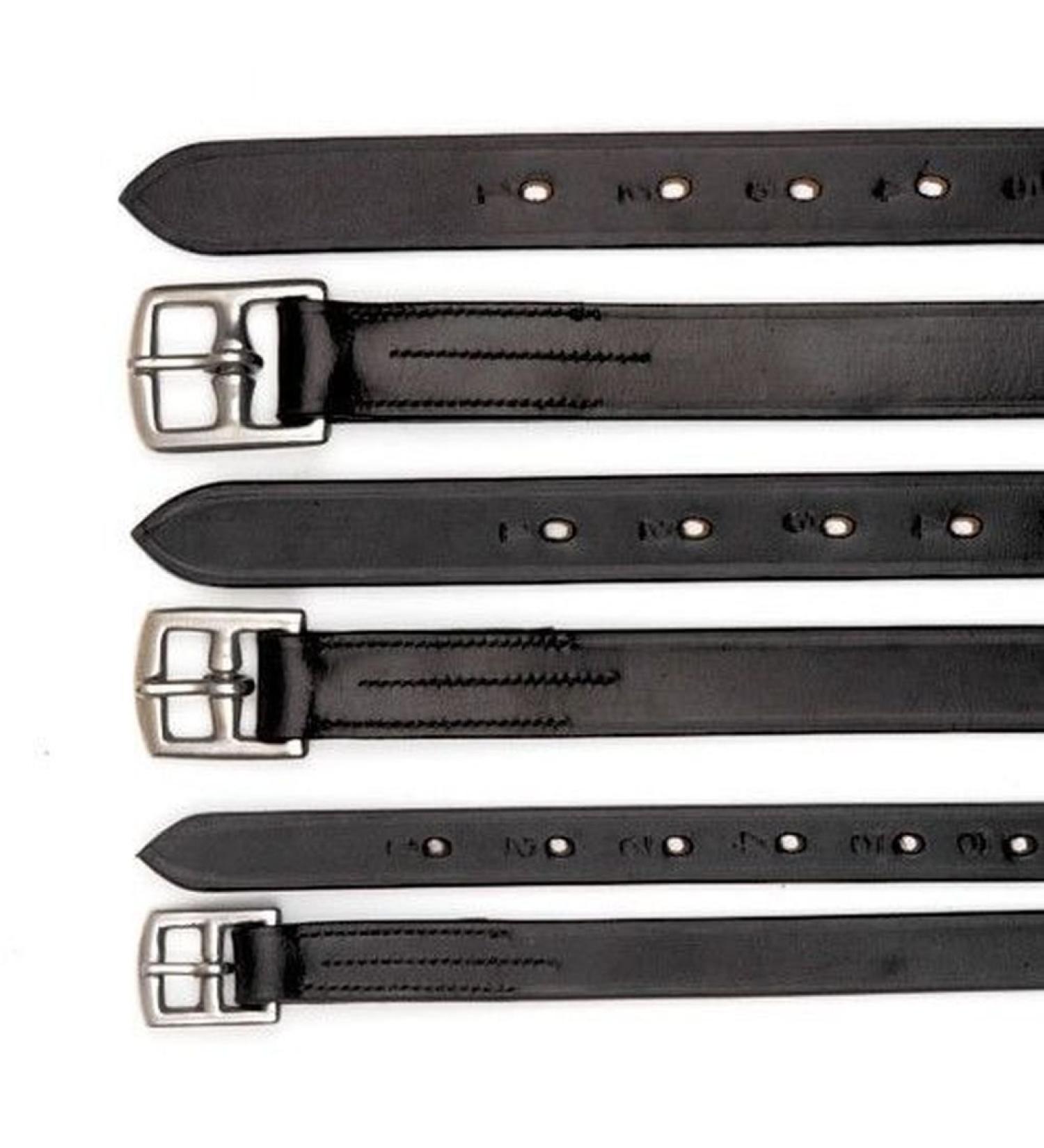 Nelsons Equestrian Leather Stirrup Leathers Black or Havana (1" wide x 54" length) (Black)