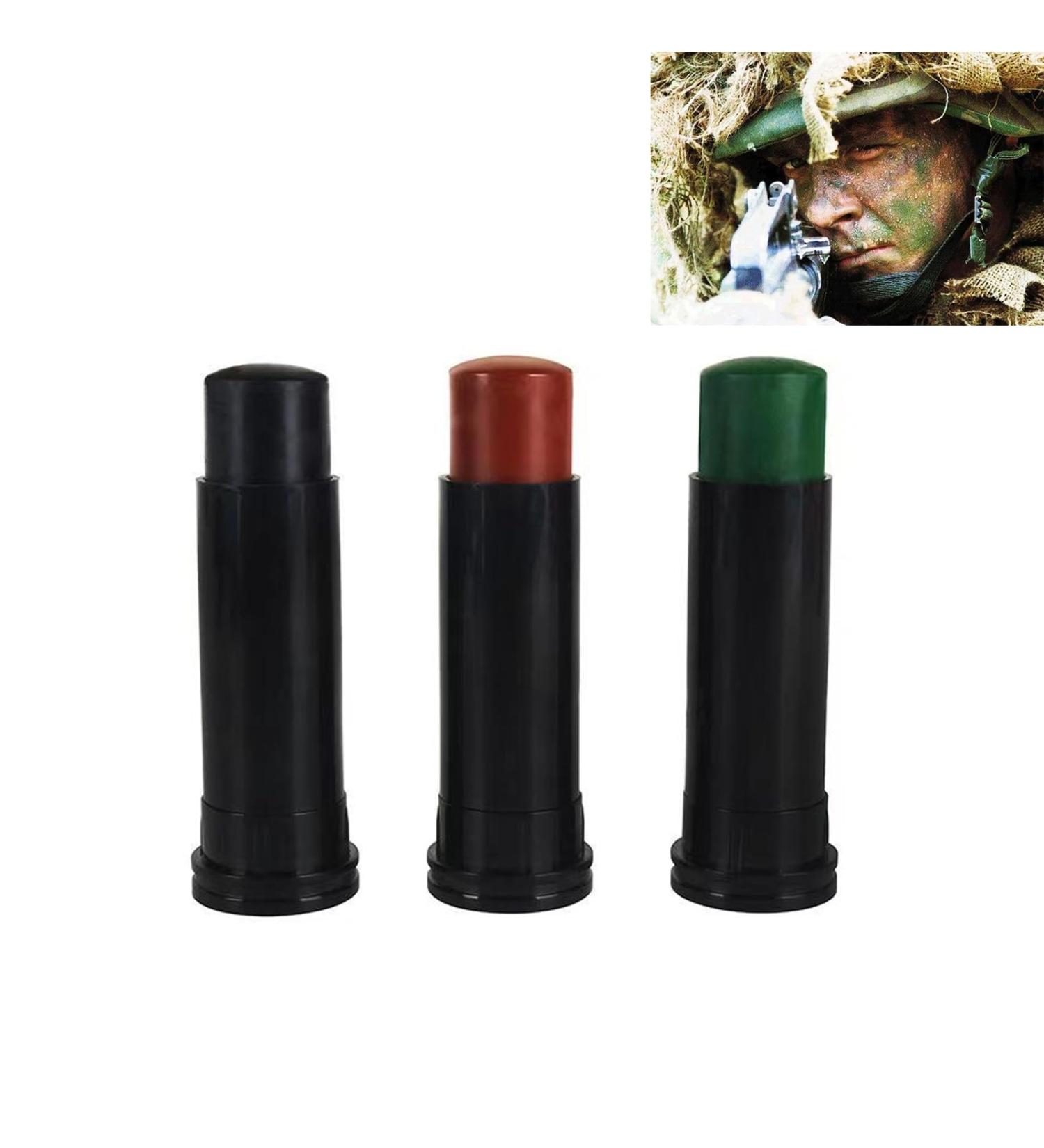  Dyceittdia 3 PCS Camouflage Face Paint Sticks Kit Face Paint Sticks Camouflage Oil Painting Camouflage for Outdoor Military Camouflage Face Painting (03) - Buy Online on GoSupps.com