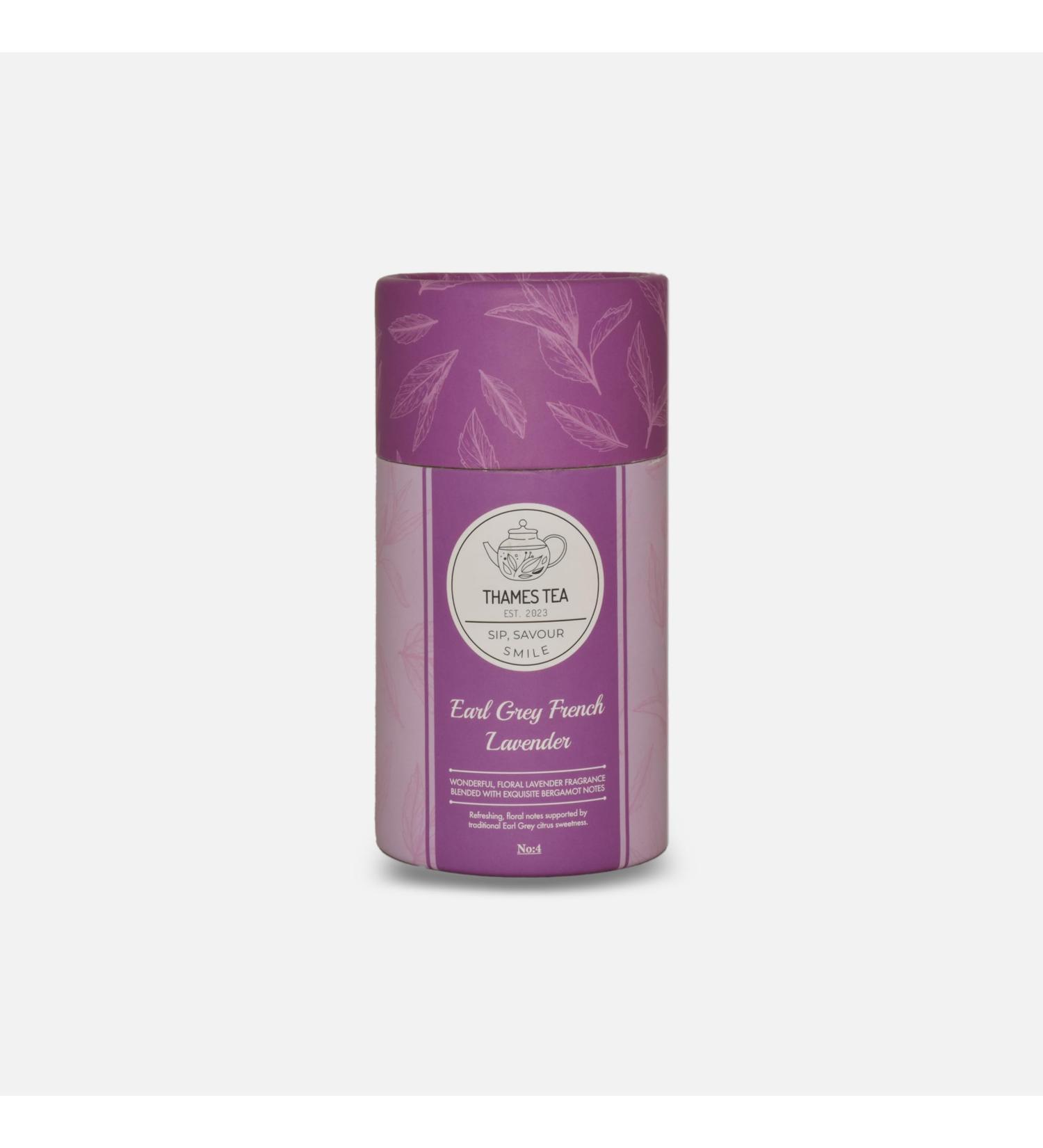 Thames Tea Tubebox - Premium Flavoured Loose Leaf Tea | Earl Grey French Lavender | Herbal Fruit Infusion | Luxury British Tea Experience - Buy Online on GoSupps.com