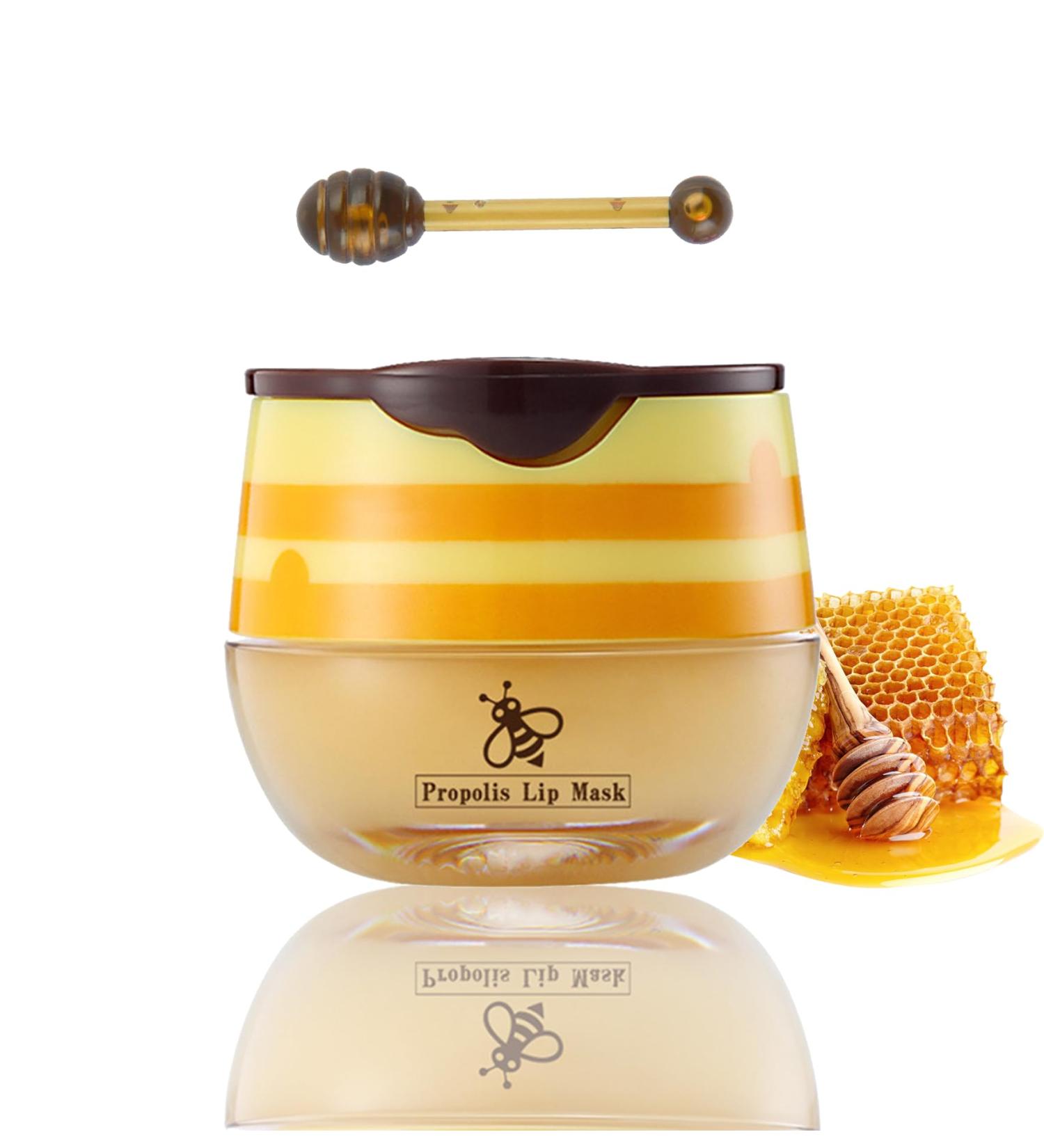 Propolis Lip Masks - Lasting Moisture Lip Care - Reduce Lip Lines and Dryness - Smooth Lips - Care for Lips Day and Night - Lip Mask with Applicator - Small and Easy to Carry - Buy Online on GoSupps.com