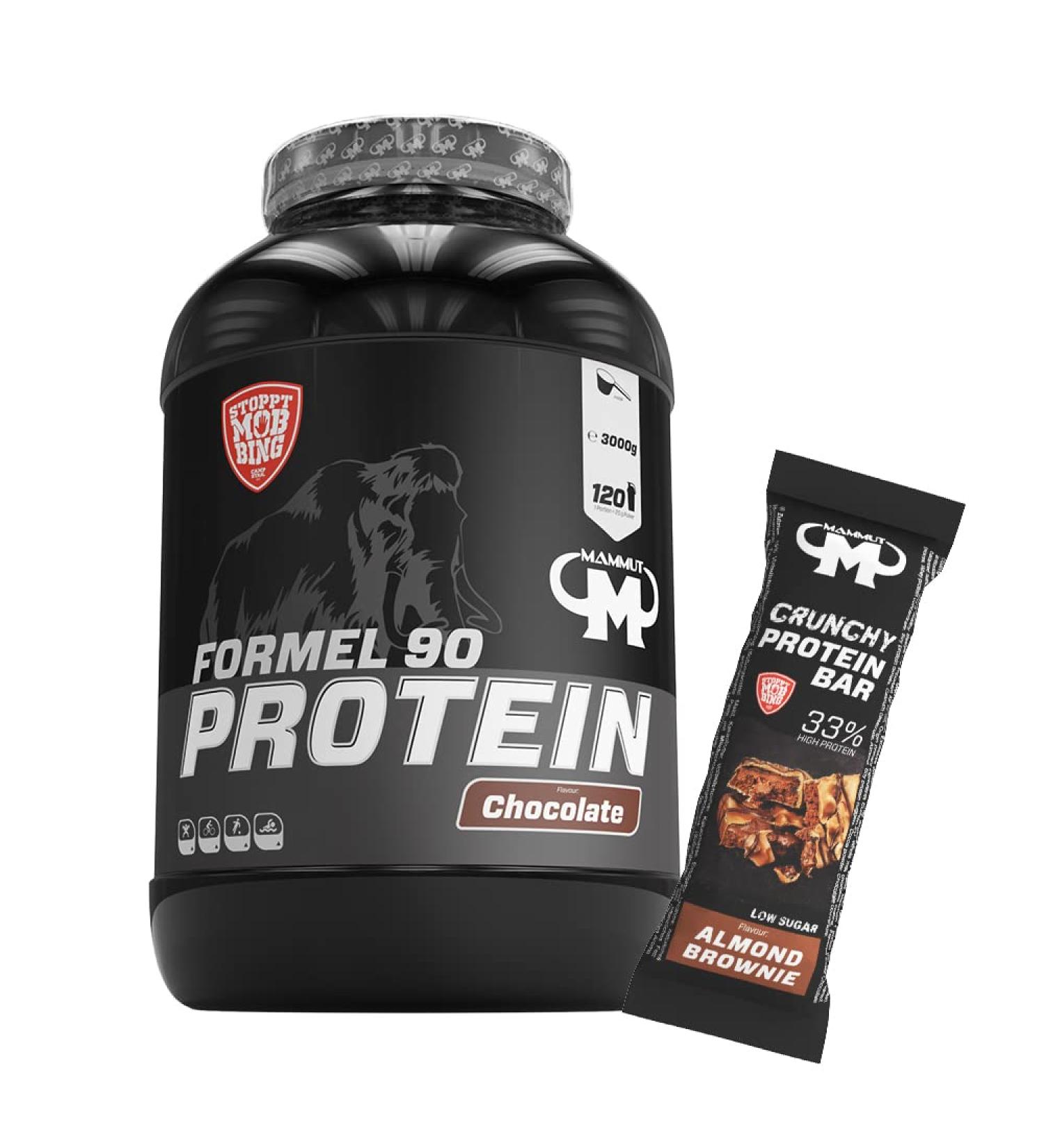 3kg Mammut Formula 90 Protein Shake Set - Chocolate & Brownie Protein Bar | International Shipping - Buy Online on GoSupps.com
