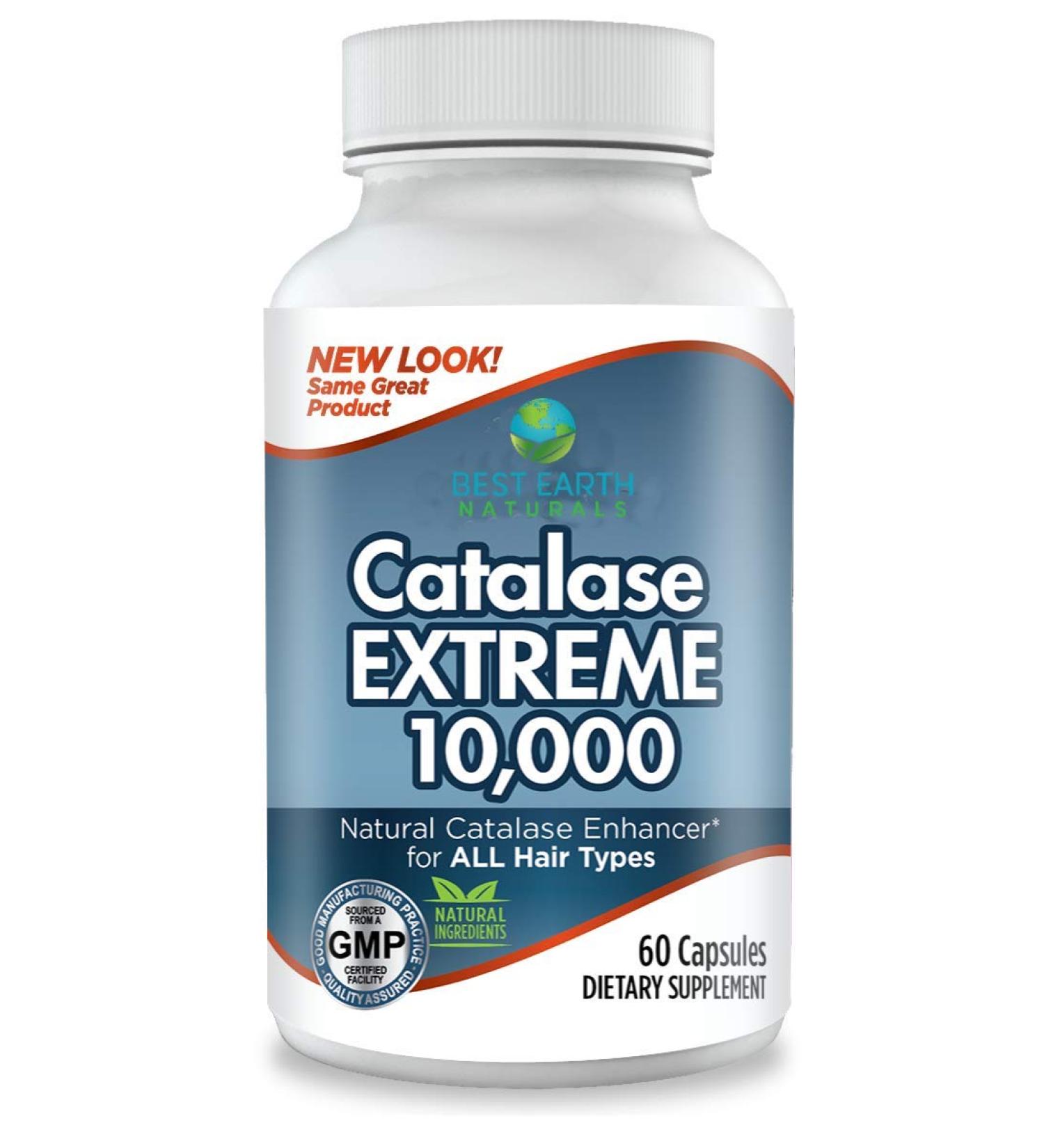 Catalase Extreme 10,000 Hair Supplement - 60 Count with Saw Palmetto, FoTi, Biotin, PABA, and More - Buy Online on GoSupps.com
