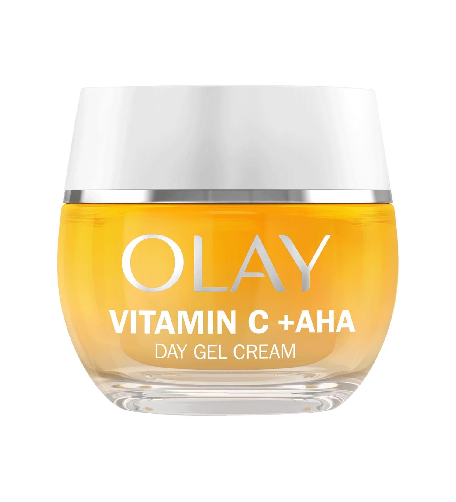 Olay Vitamin C Face Moisturiser Day Gel Cream with AHA Skincare with Niacinamide 99% Purity and Vitamin E Brightening Skin Care: Anti-Dark Spot Action Evens Hydrates Non-Greasy Non-Sticky 50ml Olay Vitamin C Day Cream 50ml - Buy Online on GoSupps.com