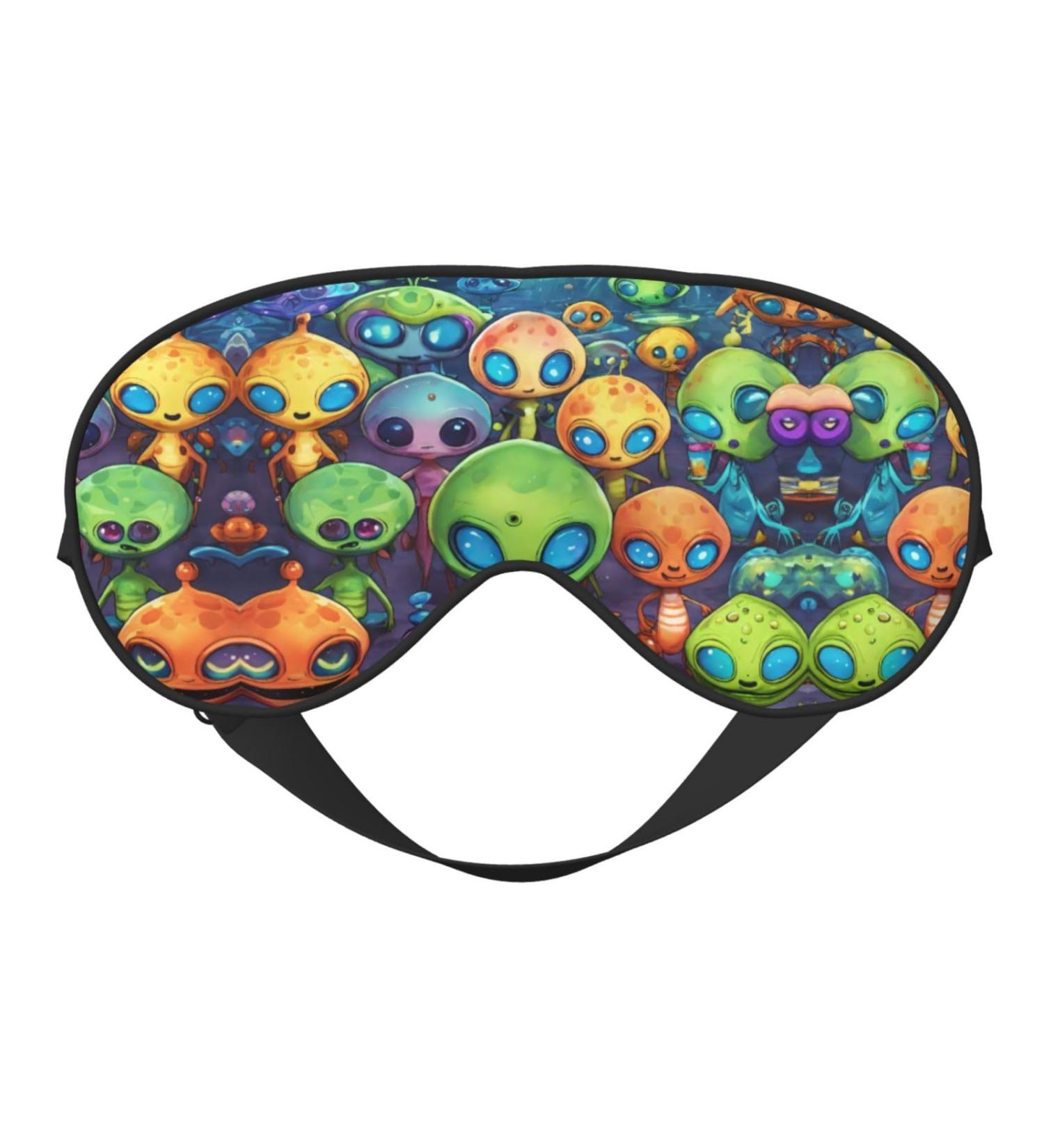 SSIMOO Astronaut & Alien Sleep Mask | Adjustable Breathable Eye Mask for Comfortable Sleep | International Shipping - Buy Online on GoSupps.com