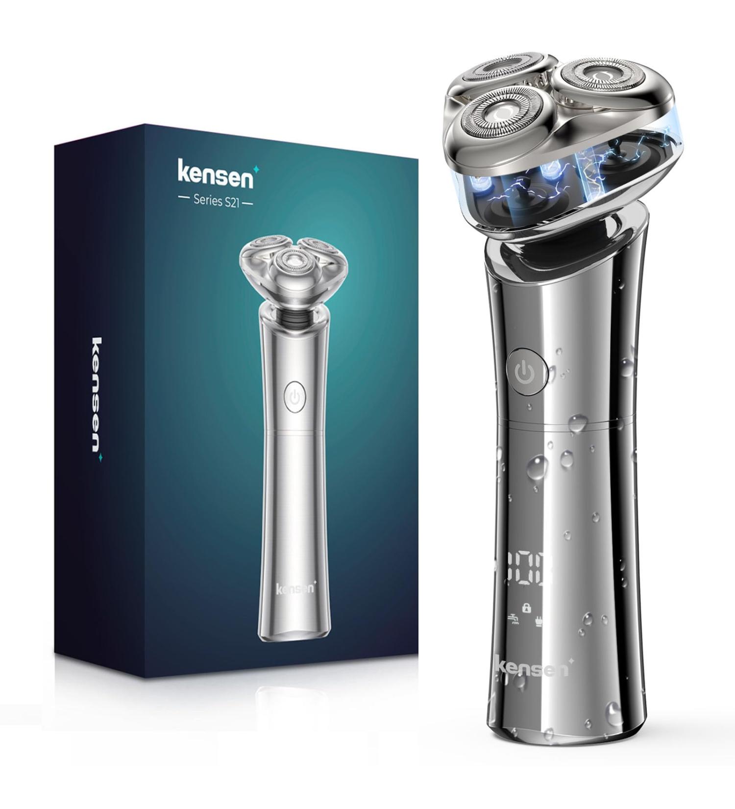 Electric Razor for Men - KENSEN Electric Shavers for Men Electric Razor Men's Rotary Electric Shavers Waterproof Wet and Dry Magnetic Floating Head Razor 3D Rechargeable Shavers for Men Shaving - Buy Online on GoSupps.com