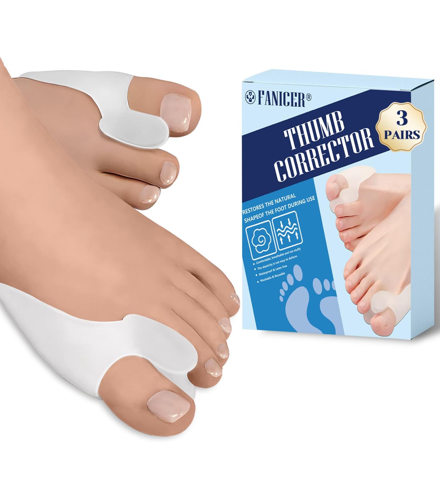 Pack of 6 Reusable Bunion Cushion Protectors - Gel Shields & Toe Spacers for Foot Pain Relief | Comfortable Bunion Pads for Yoga & Daily Use - Buy Online on GoSupps.com