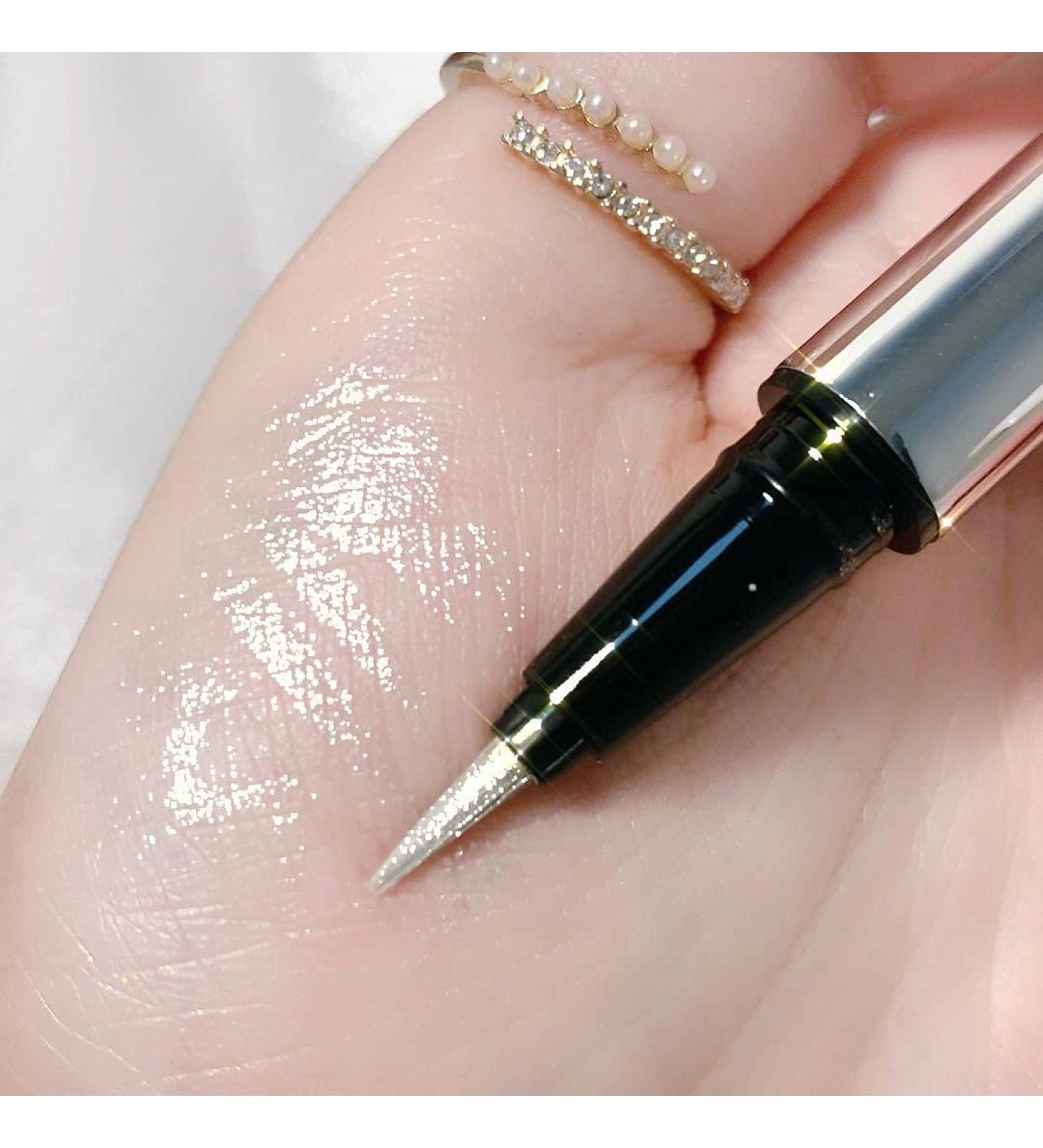 VINMEN Liquid Glitter Eyeliner - Metallic Shimmer Eyeshadow in Silver | Waterproof Long-Lasting Formula - Buy Online on GoSupps.com