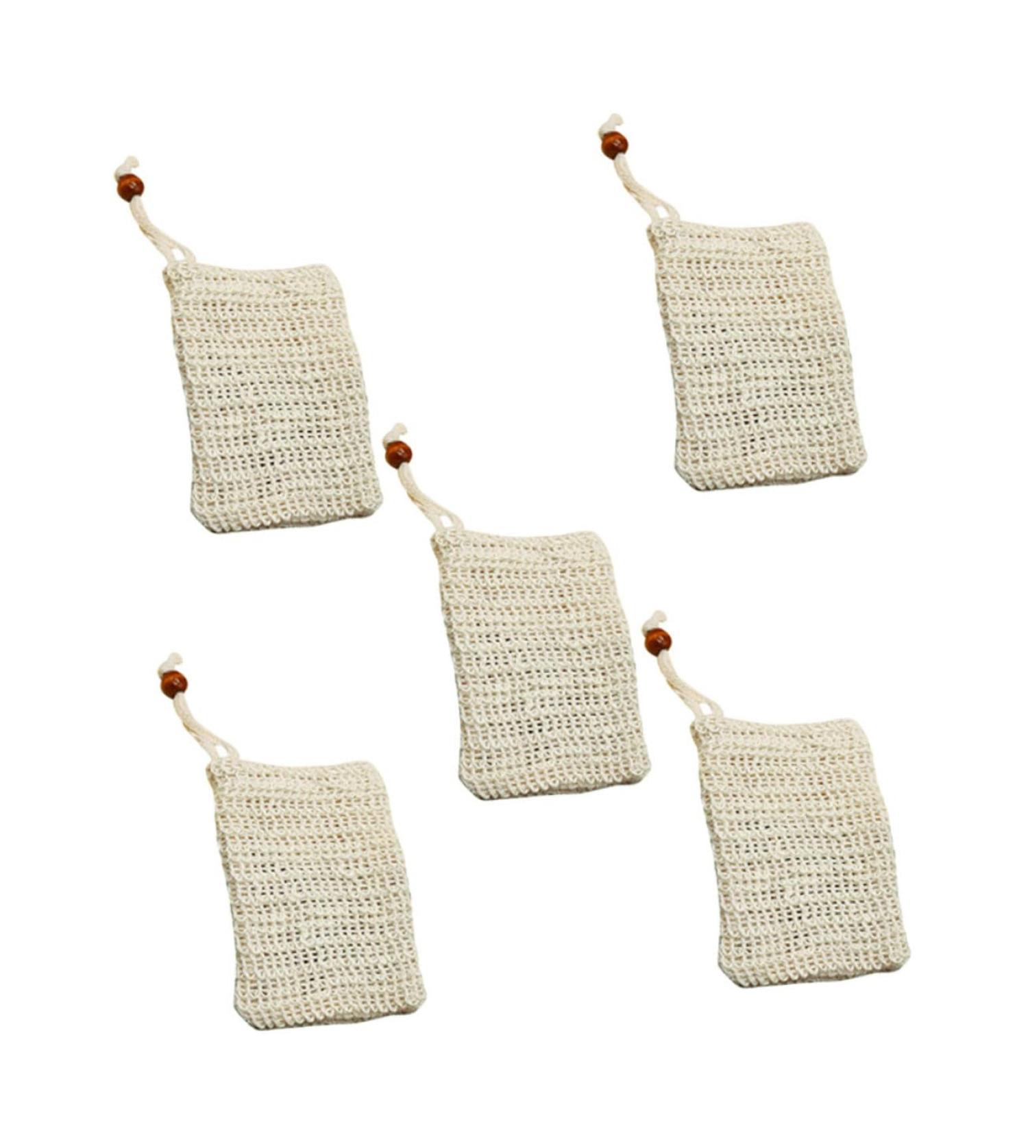 FRCOLOR 10 Pcs Mesh Soap Bags - Soap Saver Pouches & Soap Holders for Foaming & Bathing - Durable Cotton Drawstring & Sisal Design - Buy Online on GoSupps.com