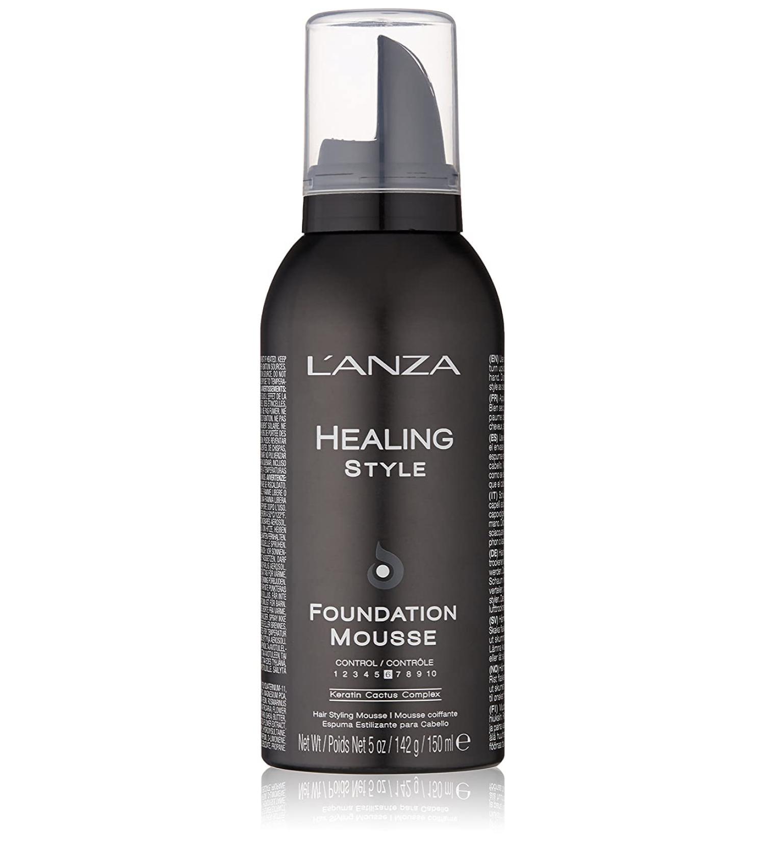 L'ANZA Healing Style Foundation Mousse - Medium Hold, Refreshing & Moisturizing Hair Treatment | Advanced Control Technology, Non-drying Formula, Natural Ingredients - 5 Fl Oz - Buy Online on GoSupps.com