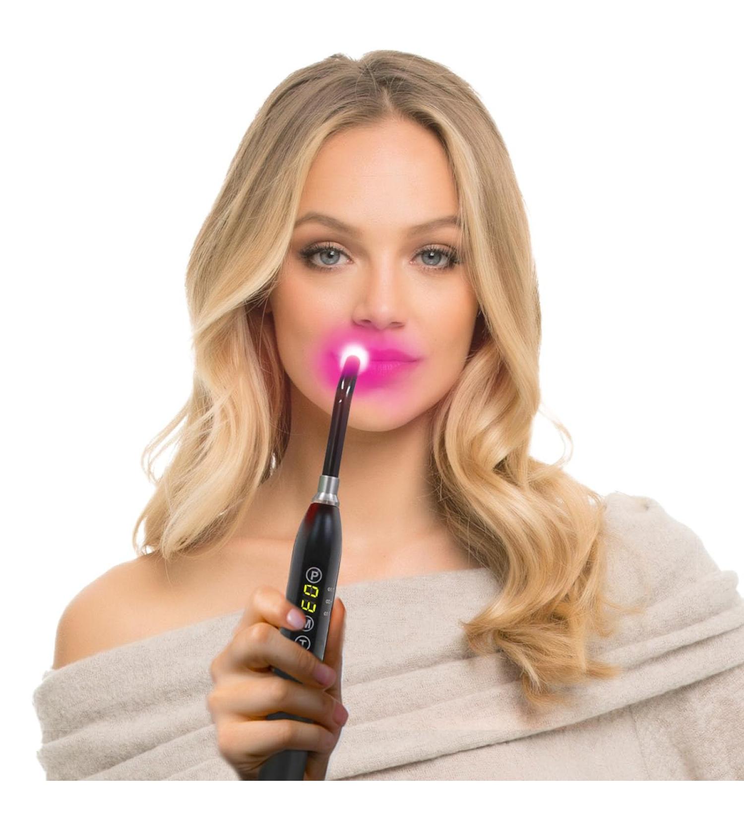 Bestqool Red Light Therapy Wand for Cold Sore and Canker Sore Healing - Portable Pain Relief Device for Lips, Face, and Body - Buy Online on GoSupps.com