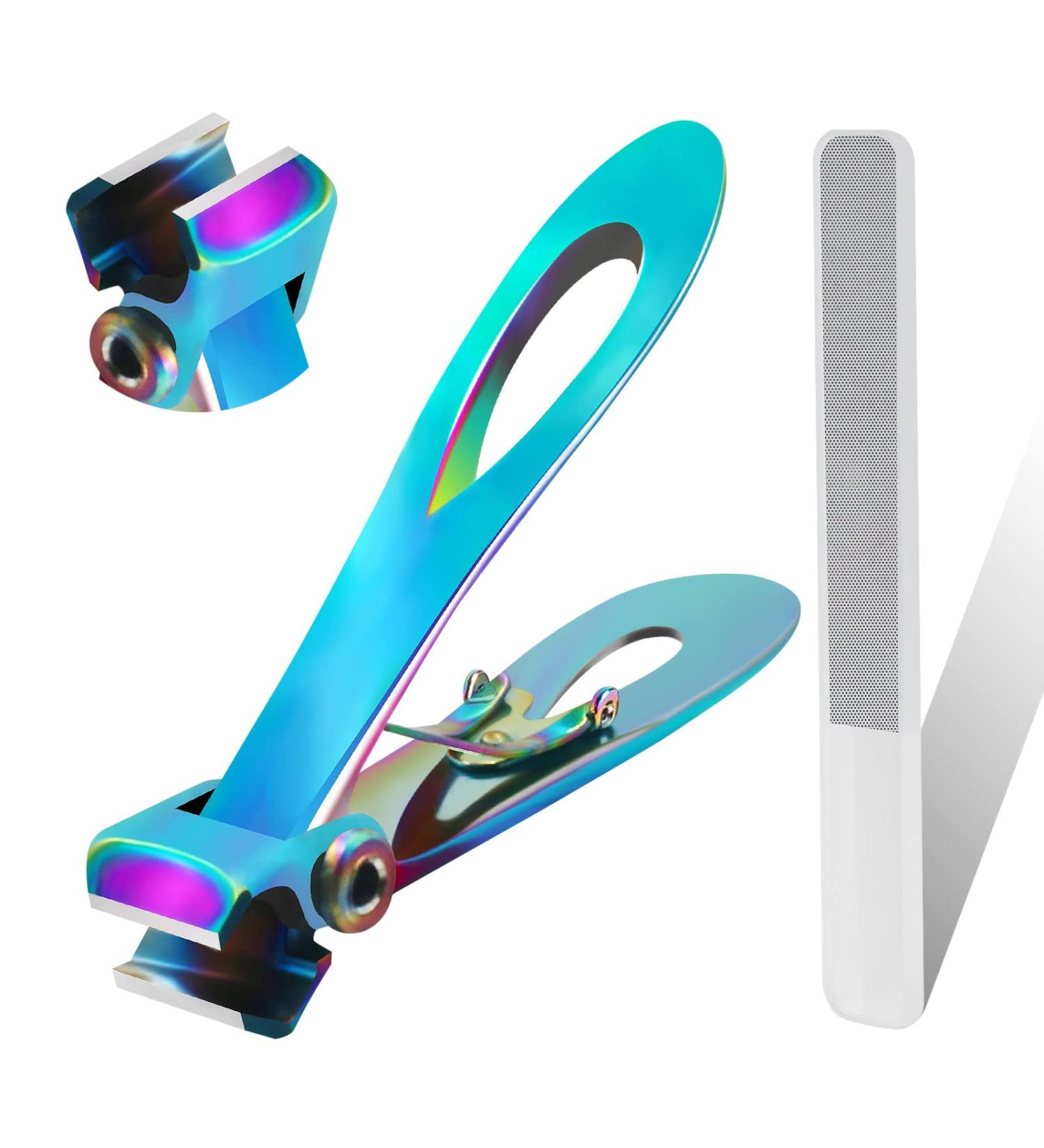 Extra Large Stainless Steel Werlla Toe Nail Clippers for Thick Nails - Long Handle, Wide Jaw Opening - Men, Women, Seniors (Multi-Colored) - Buy Online on GoSupps.com