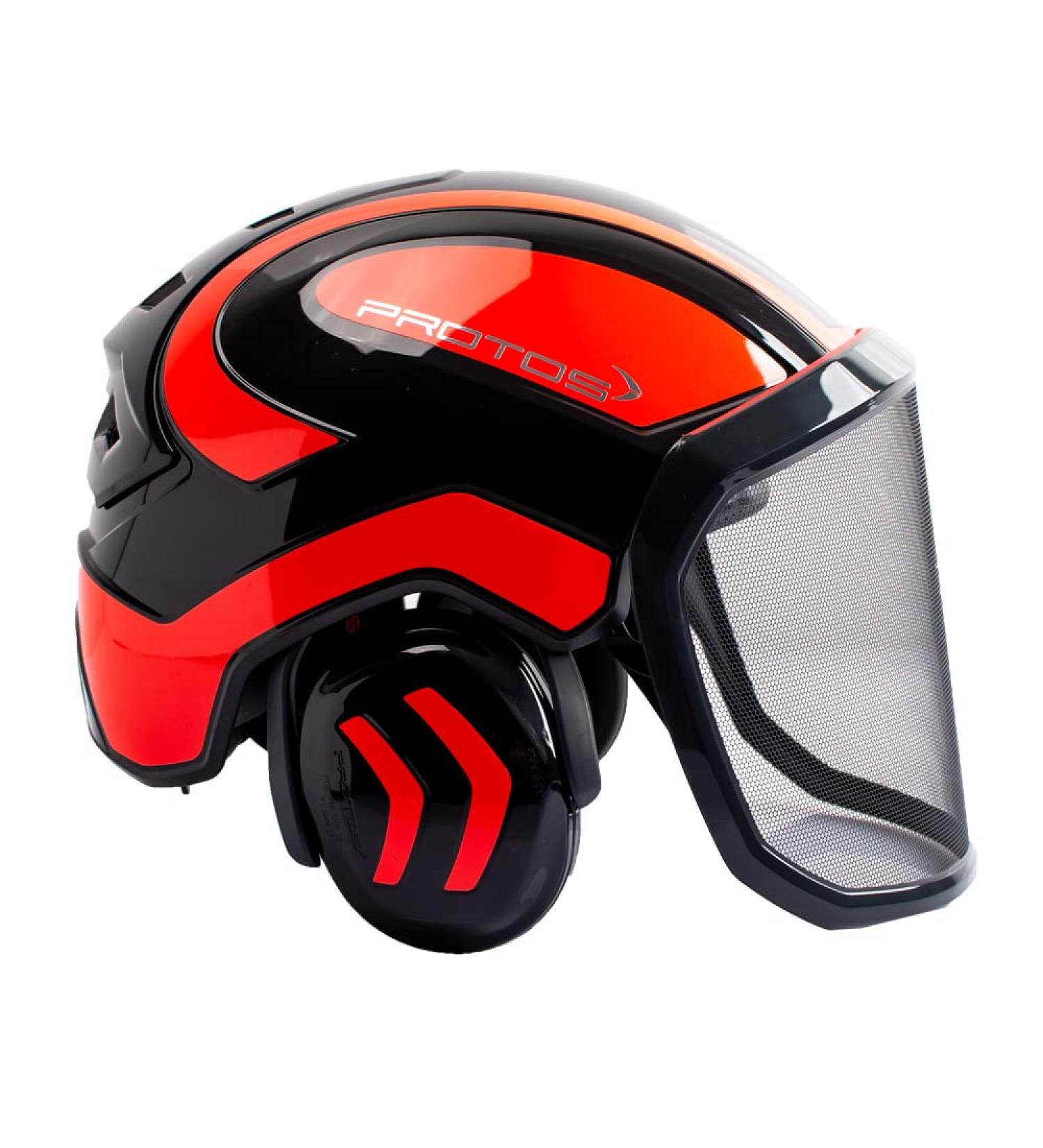 Protos Integral ARBORIST Helmet - Black and Neon Red - Buy Online on GoSupps.com