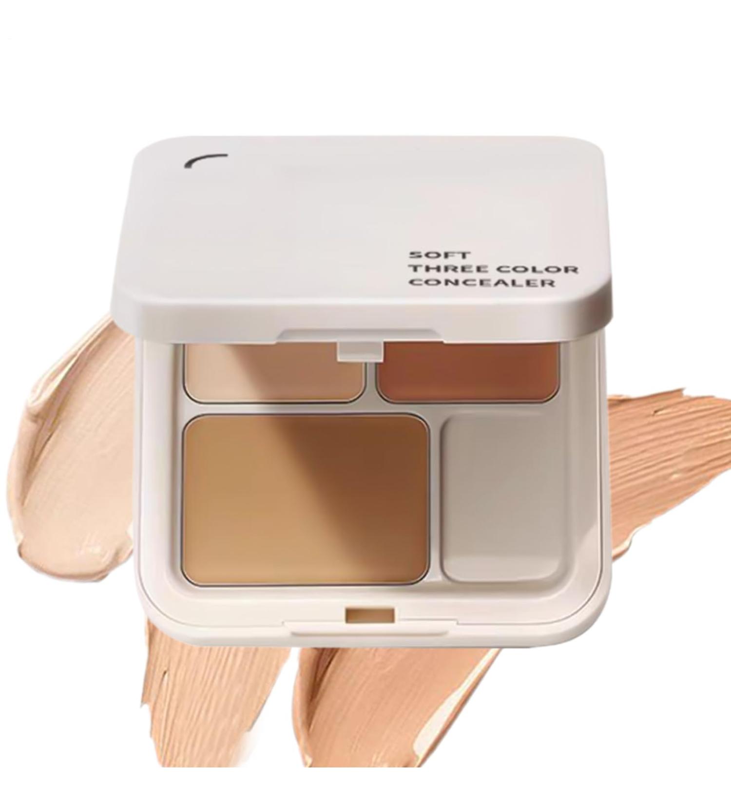 3-Color Cream Contour Palette High-Pigment Concealer - Long-Lasting Concealer for Blemishes Redness Dark Circles Complexion Makeup Beauty - Buy Online on GoSupps.com