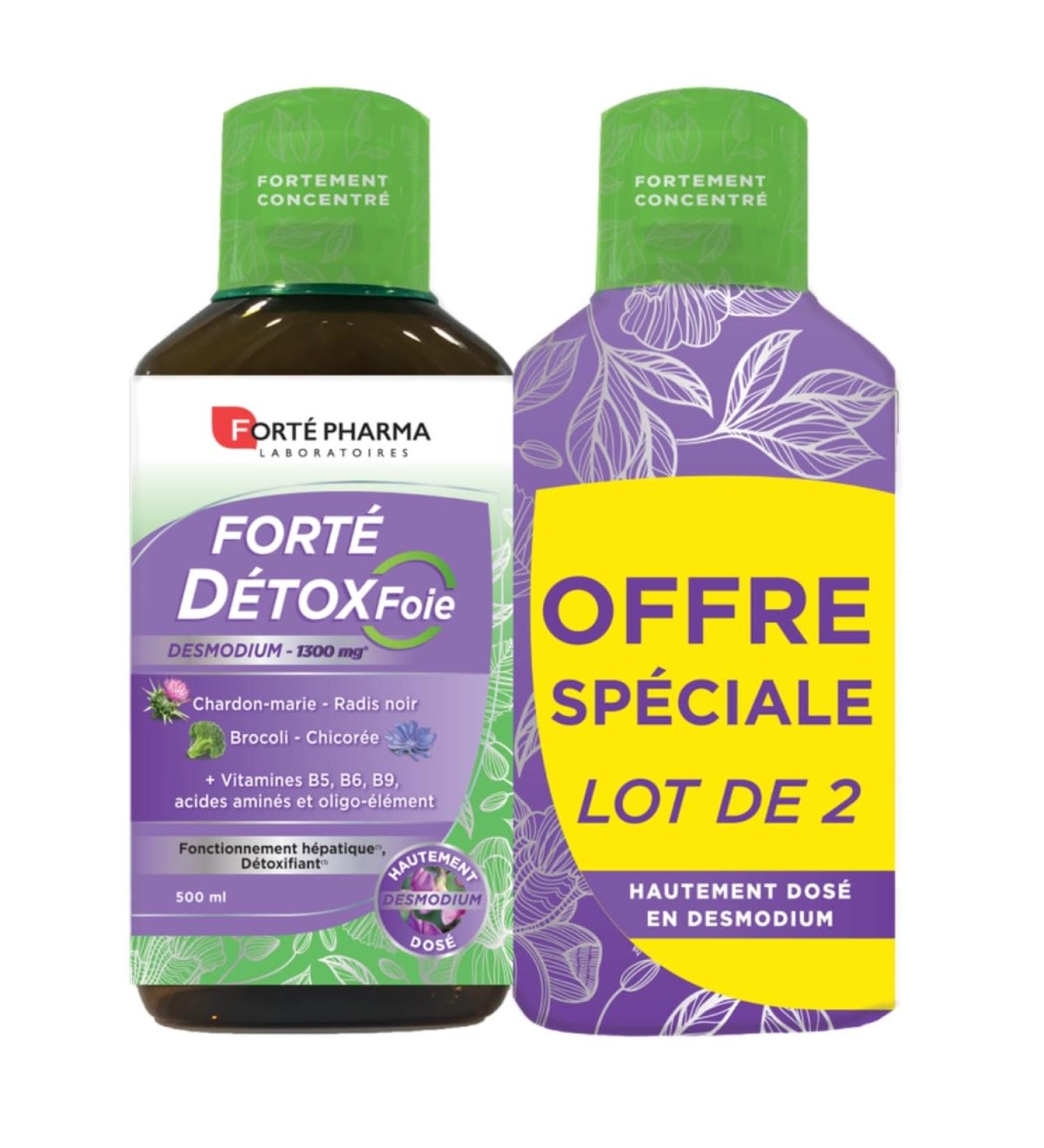 Fort Pharma - Fort Liver Detox | Detox Food Supplement - Milk Thistle Black Radish Desmodium and Vitamins - Liver Detox - Buy Online on GoSupps.com