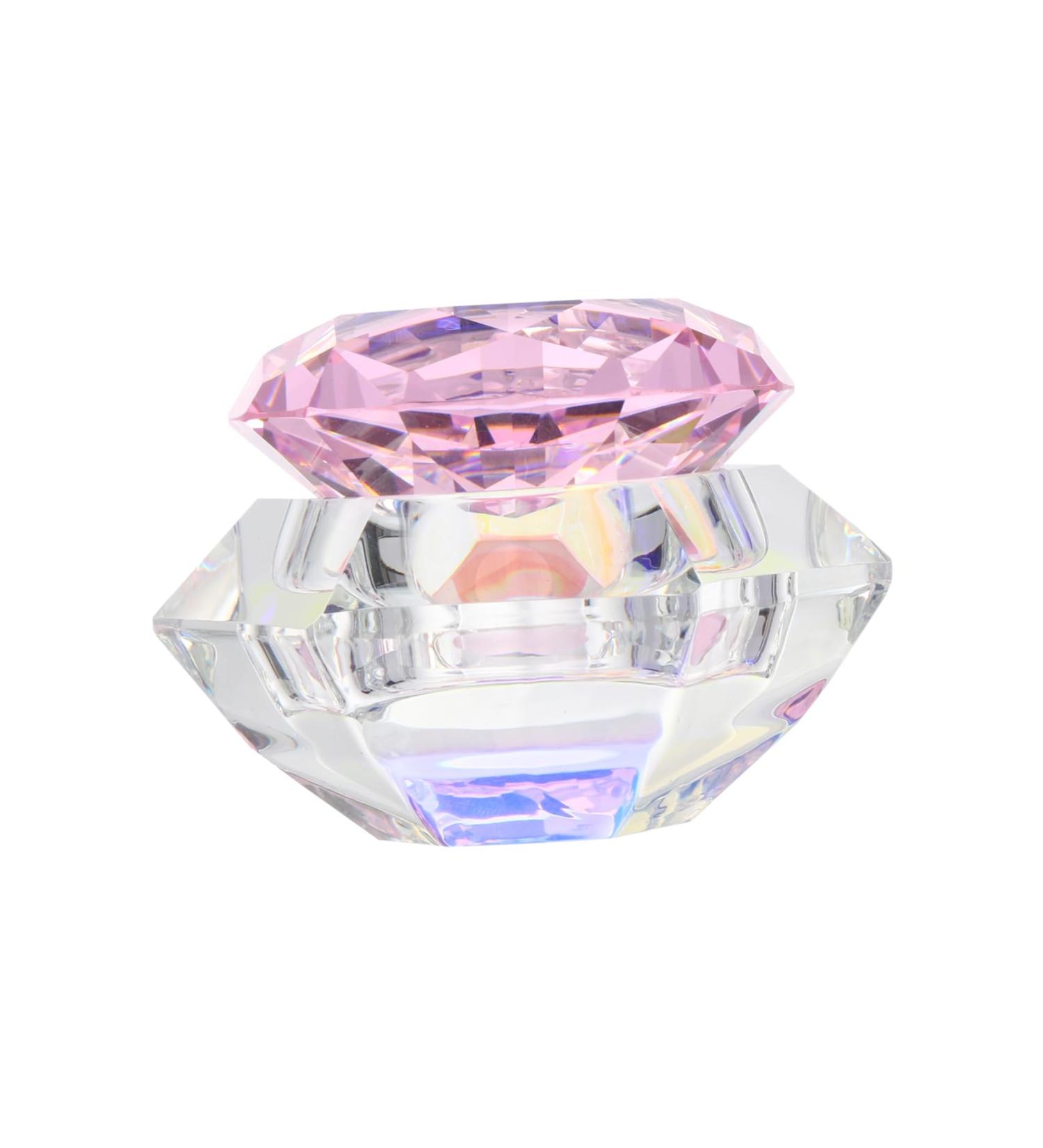 Ipetboom 1pc Nail Art Crystal Cup Glass Dappen Dish for Acrylic Clear Container Shot Glass with Lid Nail Liquid Bowl Glass Dappen Cup Small Crystal Art Glass Variety Pink Love Cup 7.5x6cm Pink - Buy Online on GoSupps.com