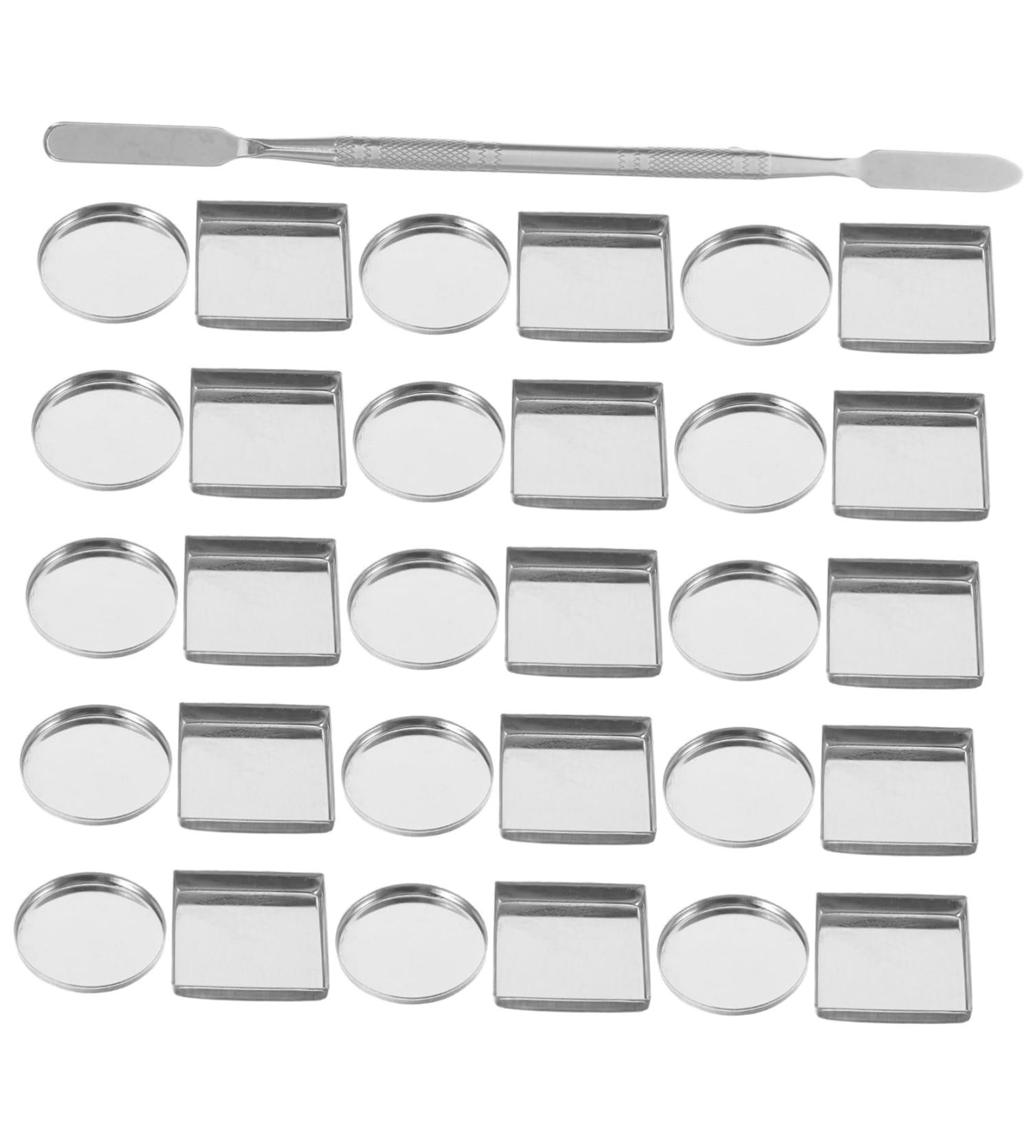  Healeved Healeved Elegant Storage - 31 Round and Square Metal Trays for Mixing Blush Eyeshadow and Lipstick (Australia) - Buy Online on GoSupps.com